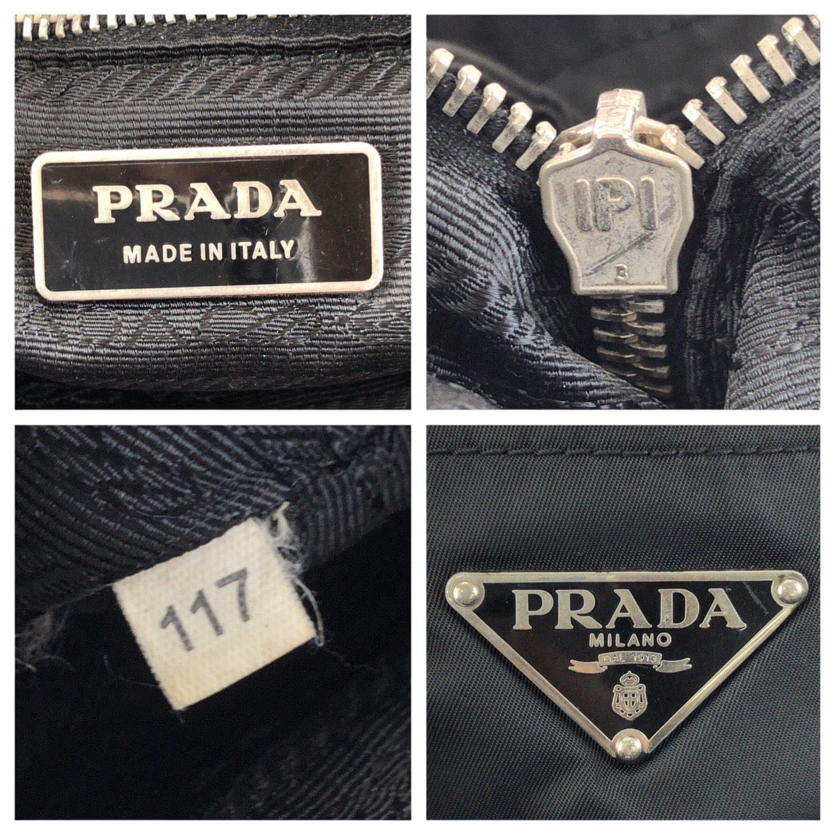 Prada Nylon Tessuto Triangle Logo Tote Bag