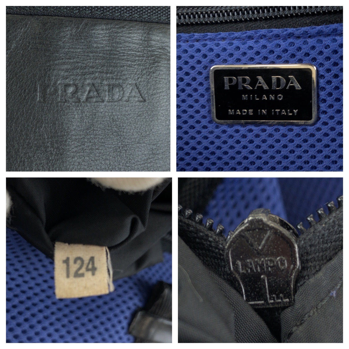 Prada Leather Nylon Tote Shoulder Bag