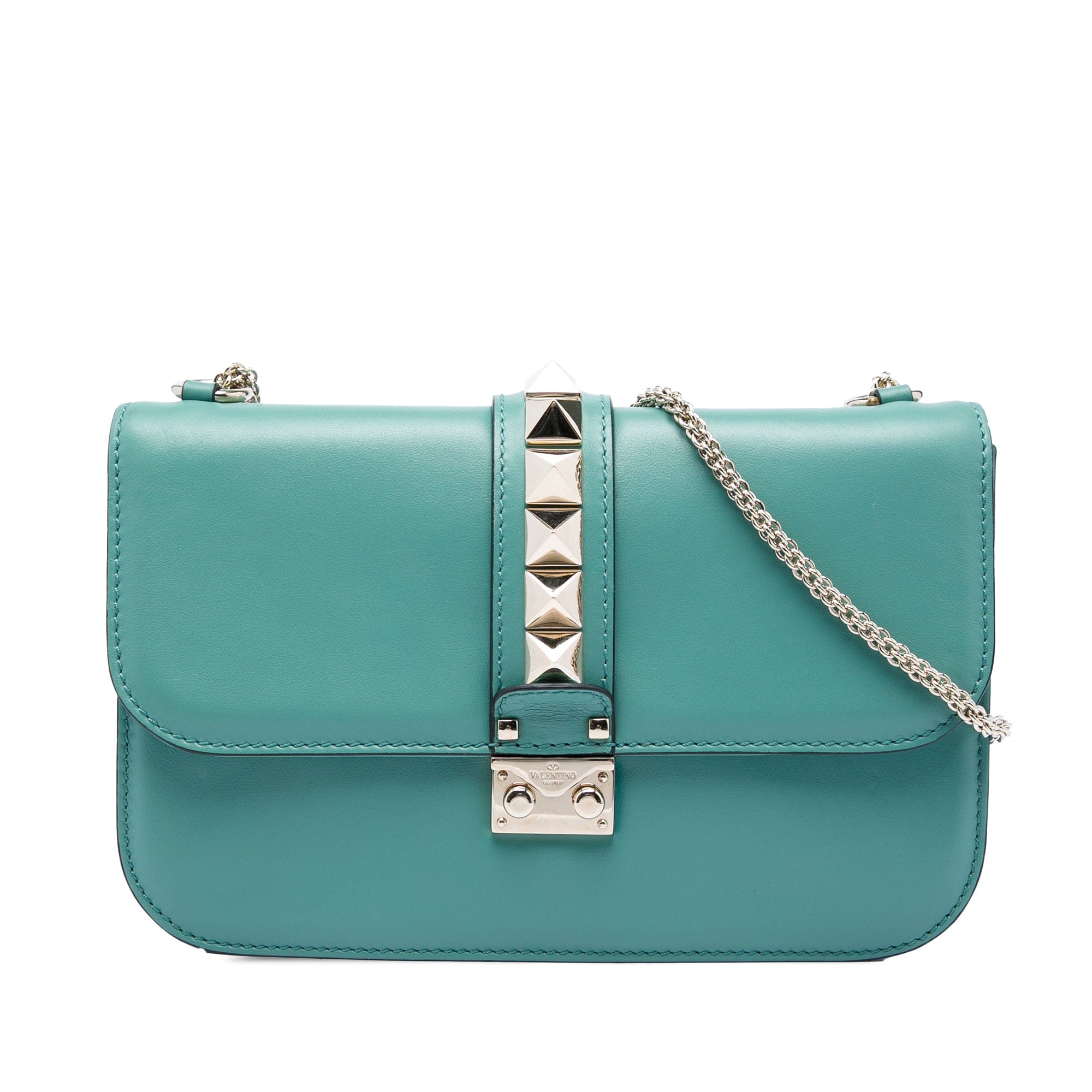 Valentino Medium Leather Rockstud Glam Lock Crossbody