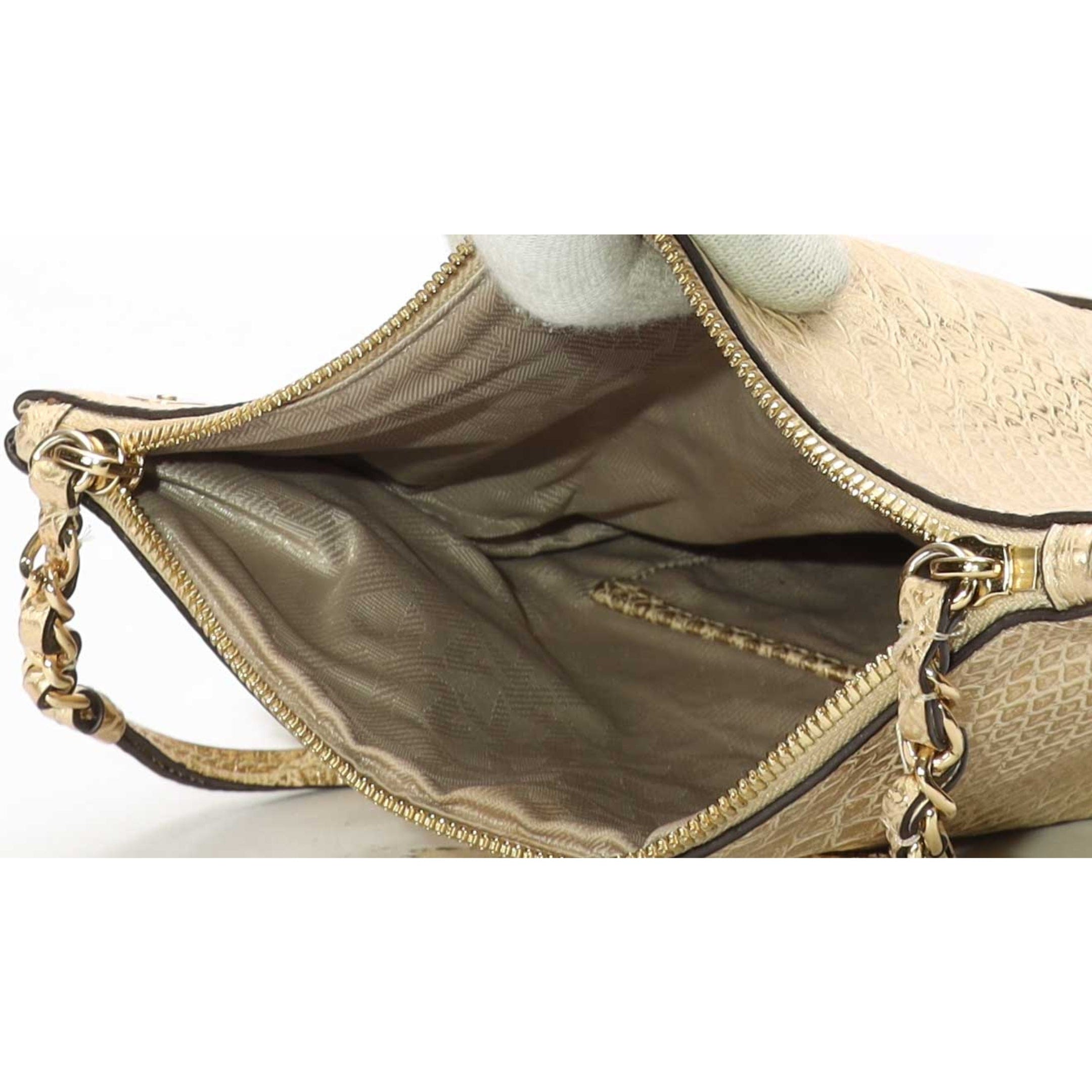 Michael Kors Metallic Gold Foldover Crossbody Bag