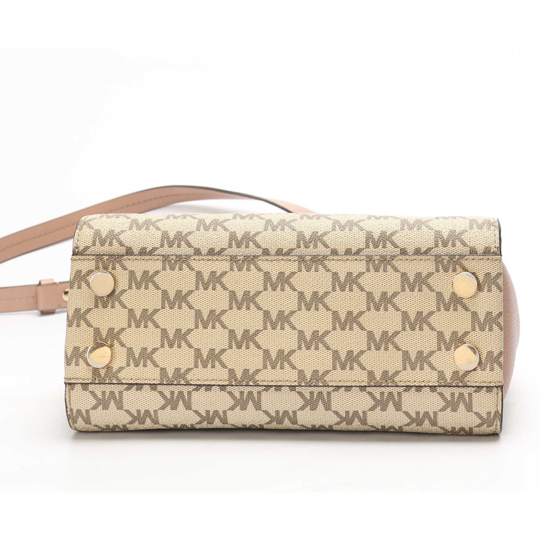 Michael Kors Salon Editor Pink Logo Crossbody Bag