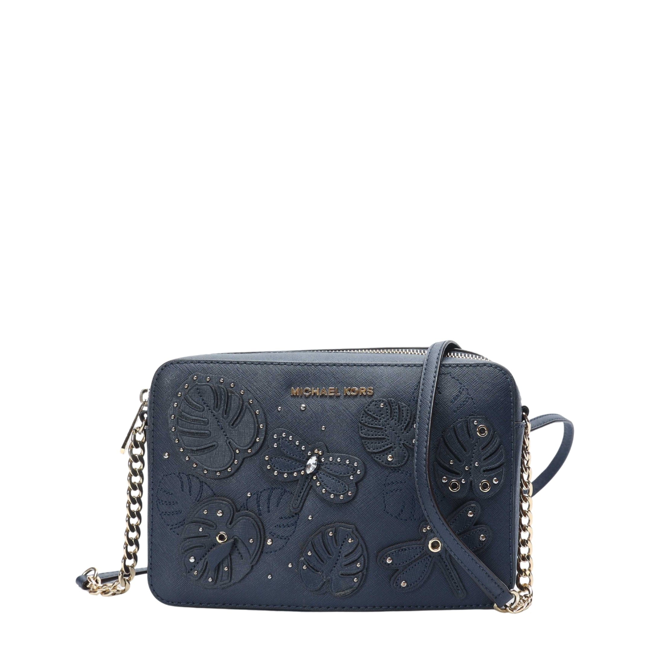 Michael Kors Jet Set Navy Blue Crossbody Bag