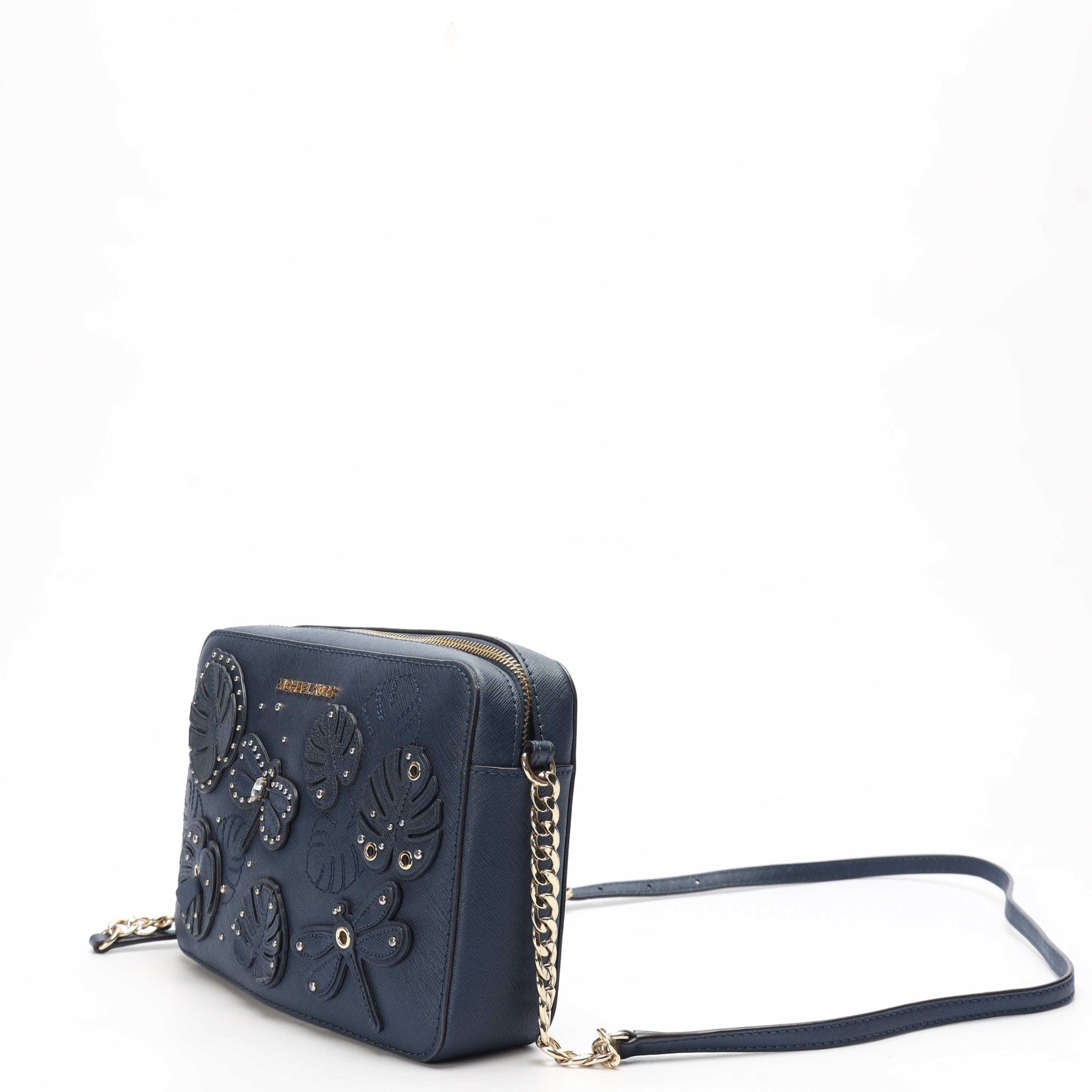 Michael Kors Jet Set Navy Blue Crossbody Bag