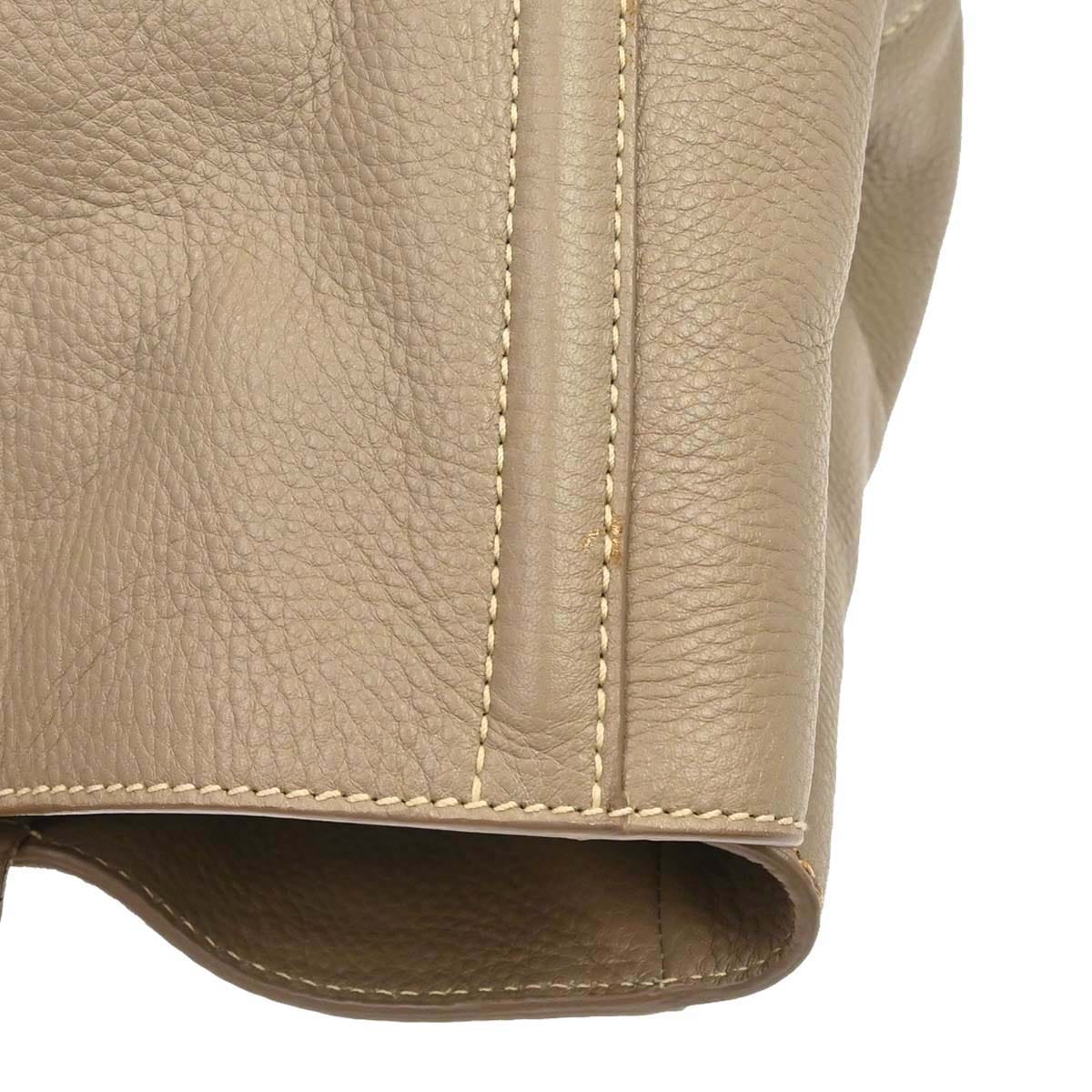 Prada Beige Calfskin Canapa Tote Handbag