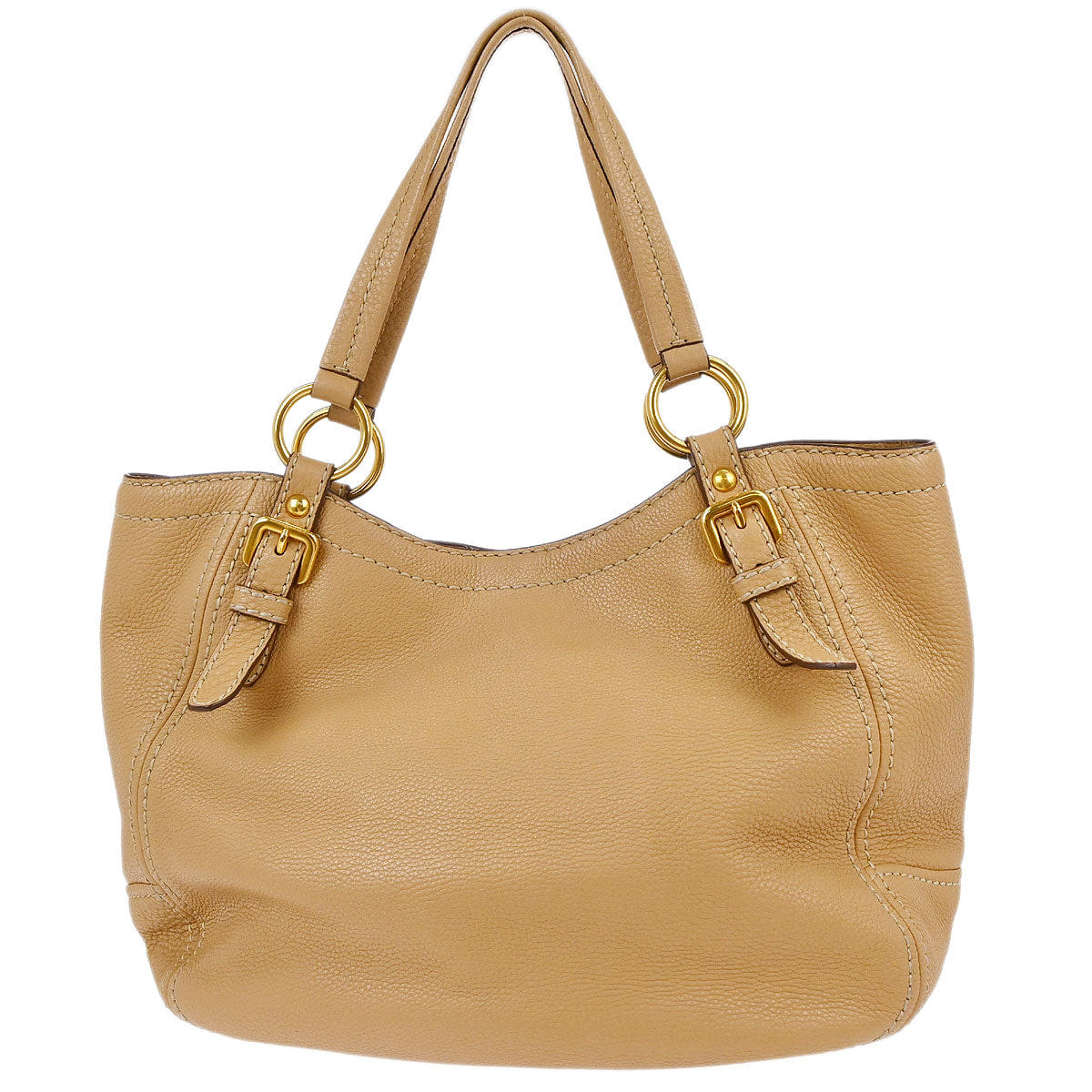 Prada * Beige Leather Tote Handbag