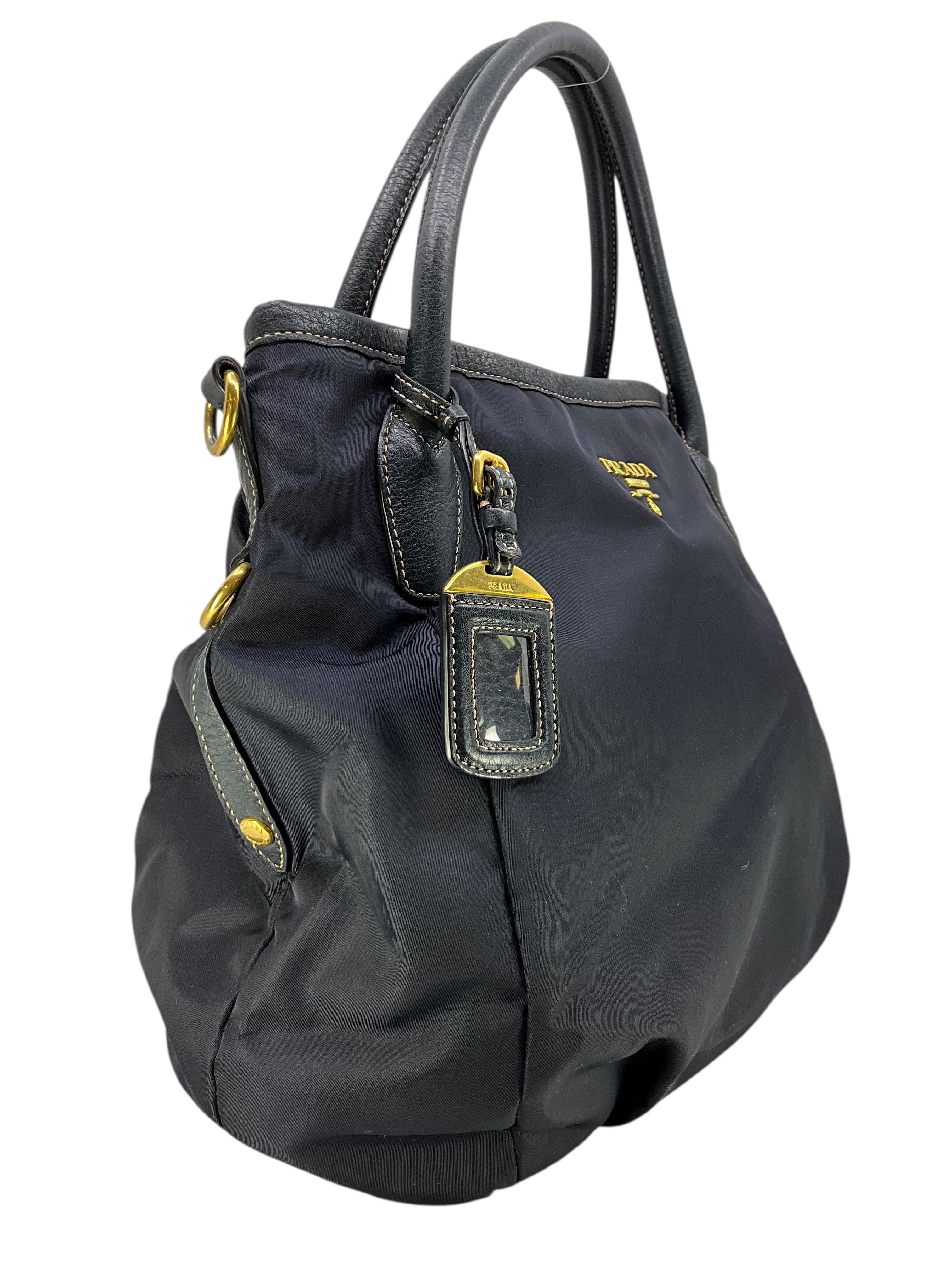 Prada Tesutto Nylon Vitello Daino Tote