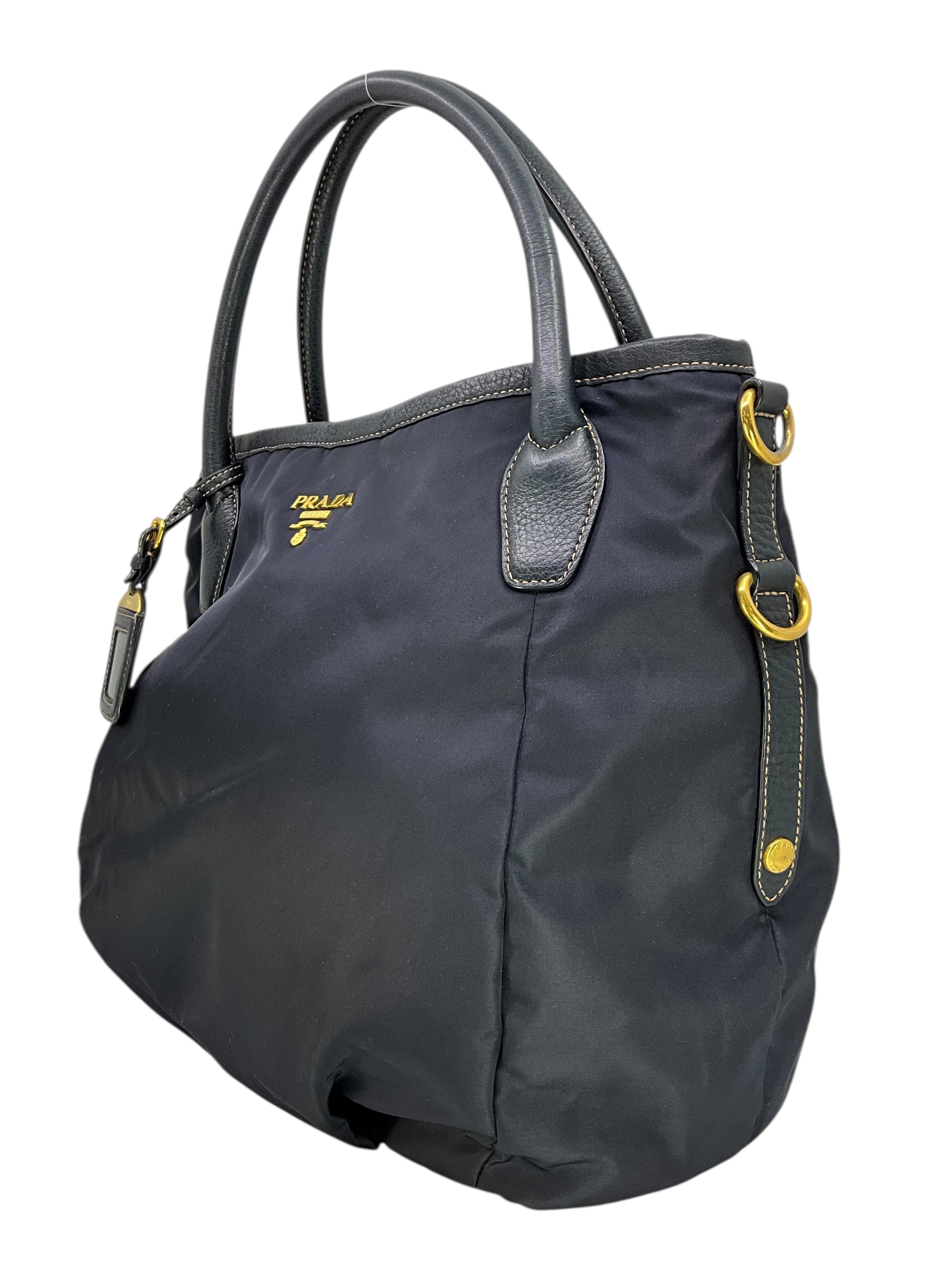 Prada Tesutto Nylon Vitello Daino Tote