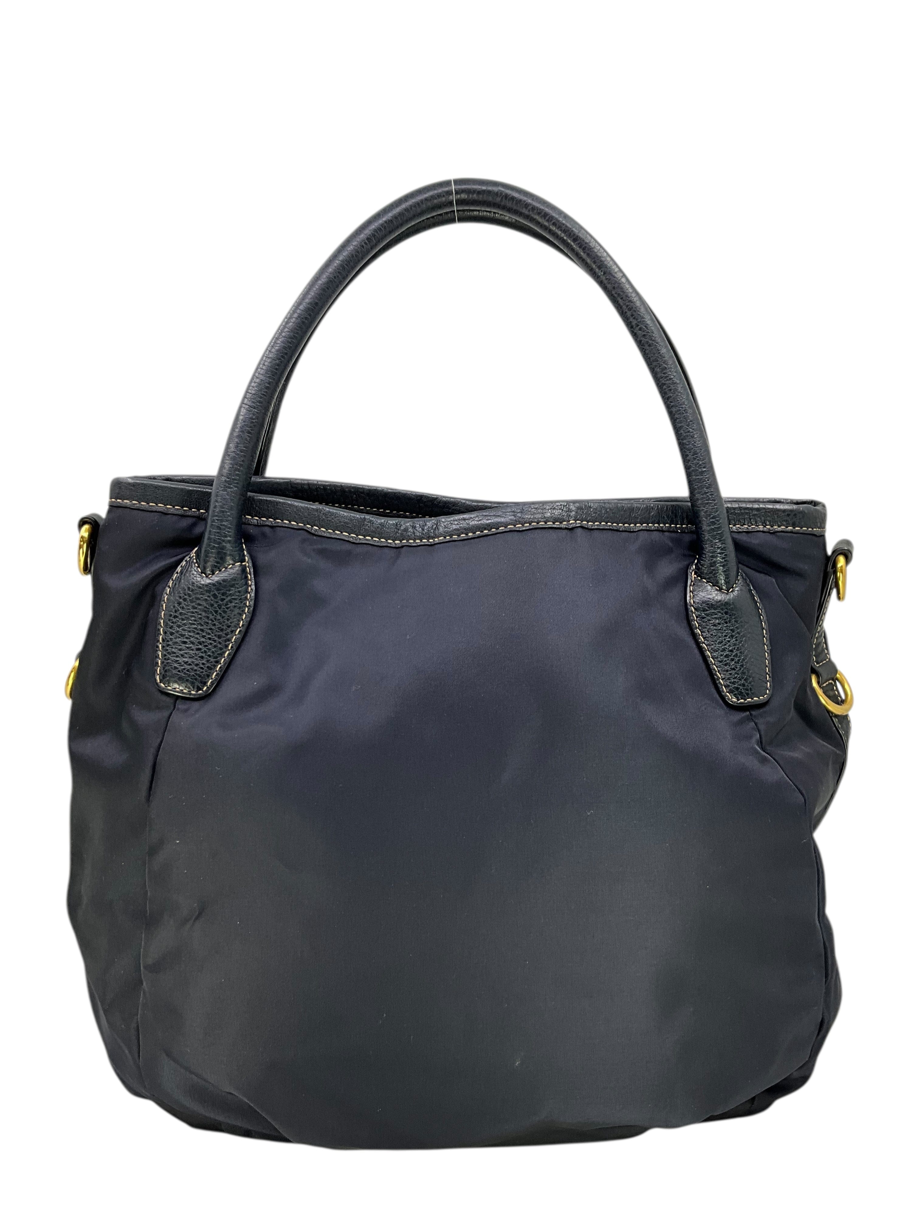 Prada Tesutto Nylon Vitello Daino Tote