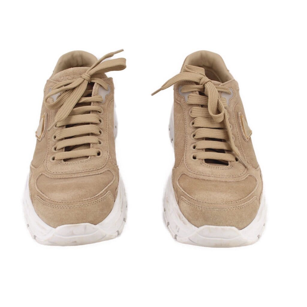 Prada PRAX 01 SUEDE SNEAKERS TAN 38 EU | 8 US