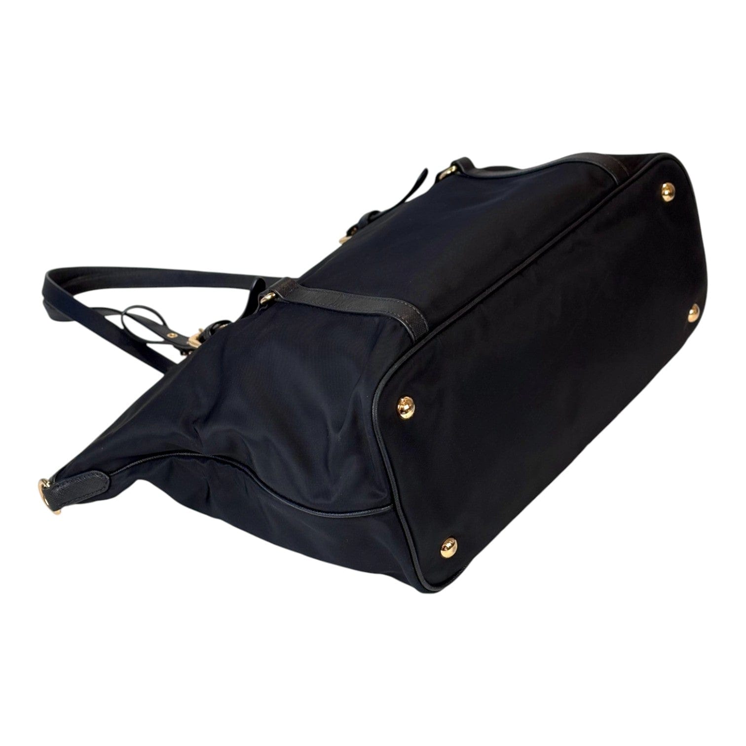 Prada Black Nylon Tote Bag with Strap