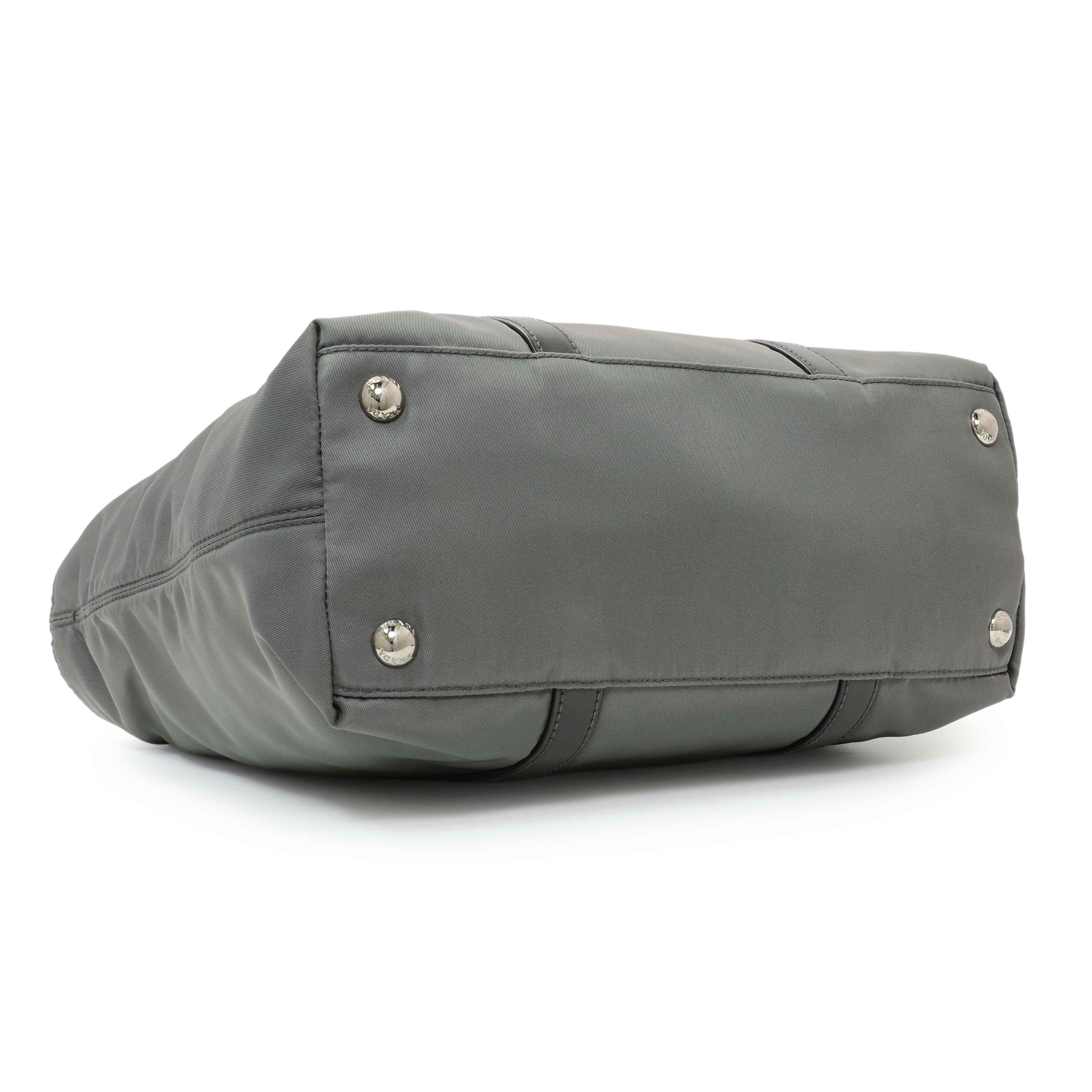 Prada Grey Tessuto Nylon Tote