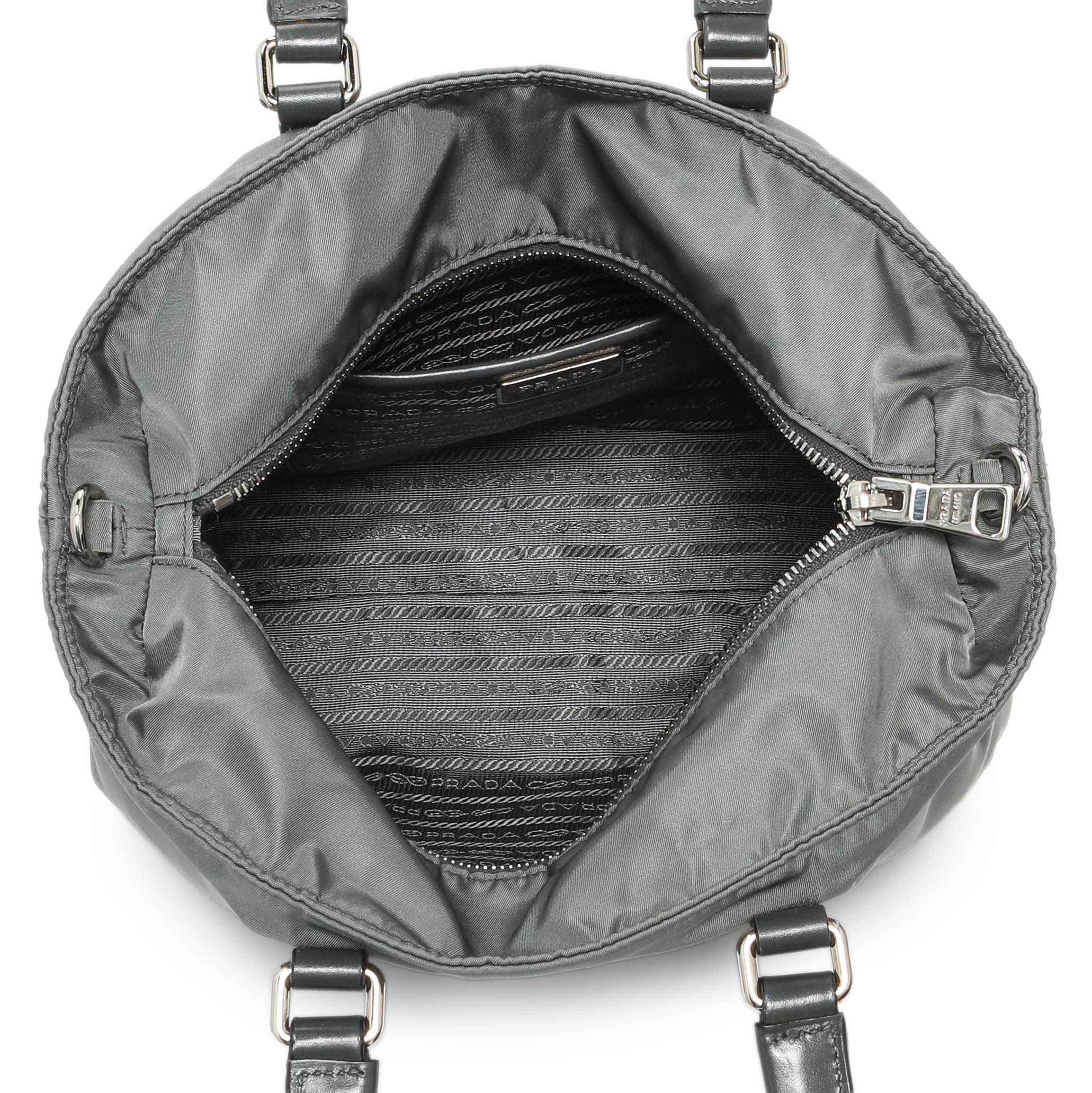 Prada Grey Tessuto Nylon Tote