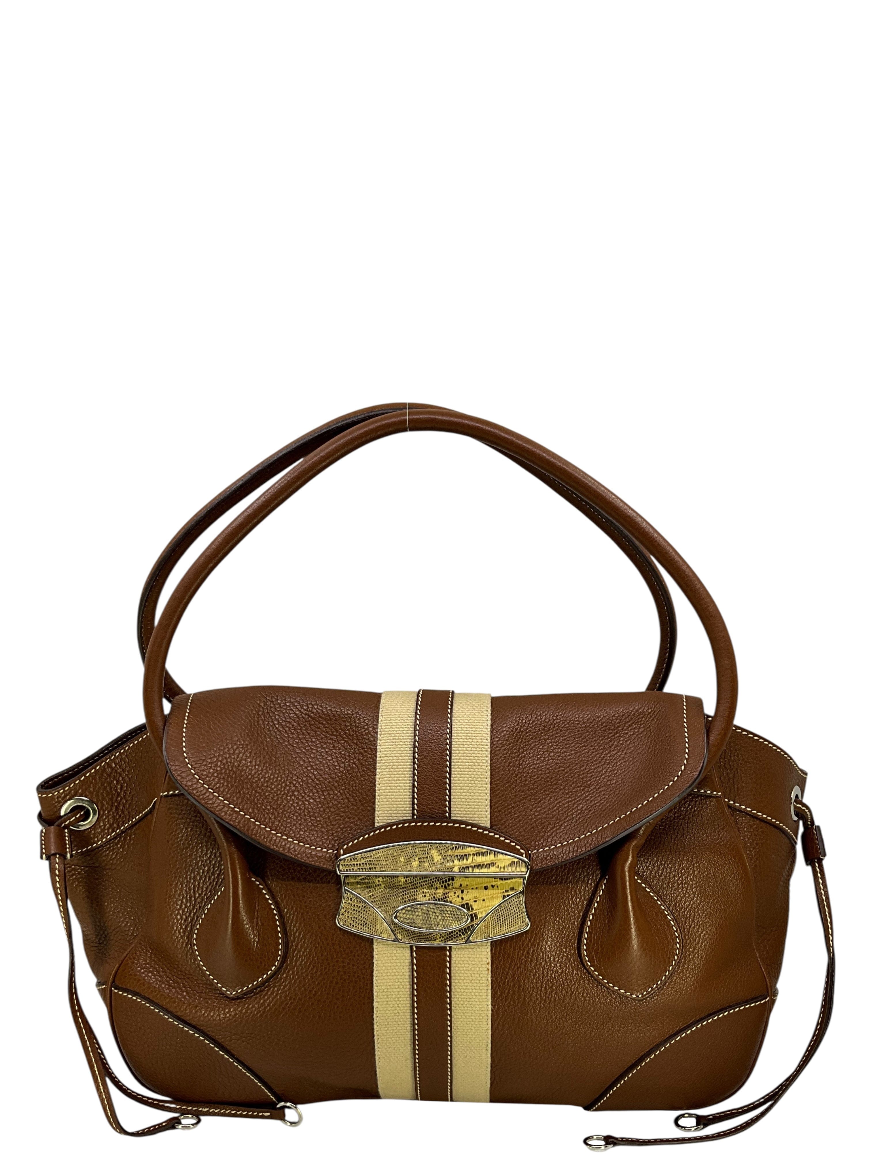 Prada Vitello Daino Push Lock Tote Bag