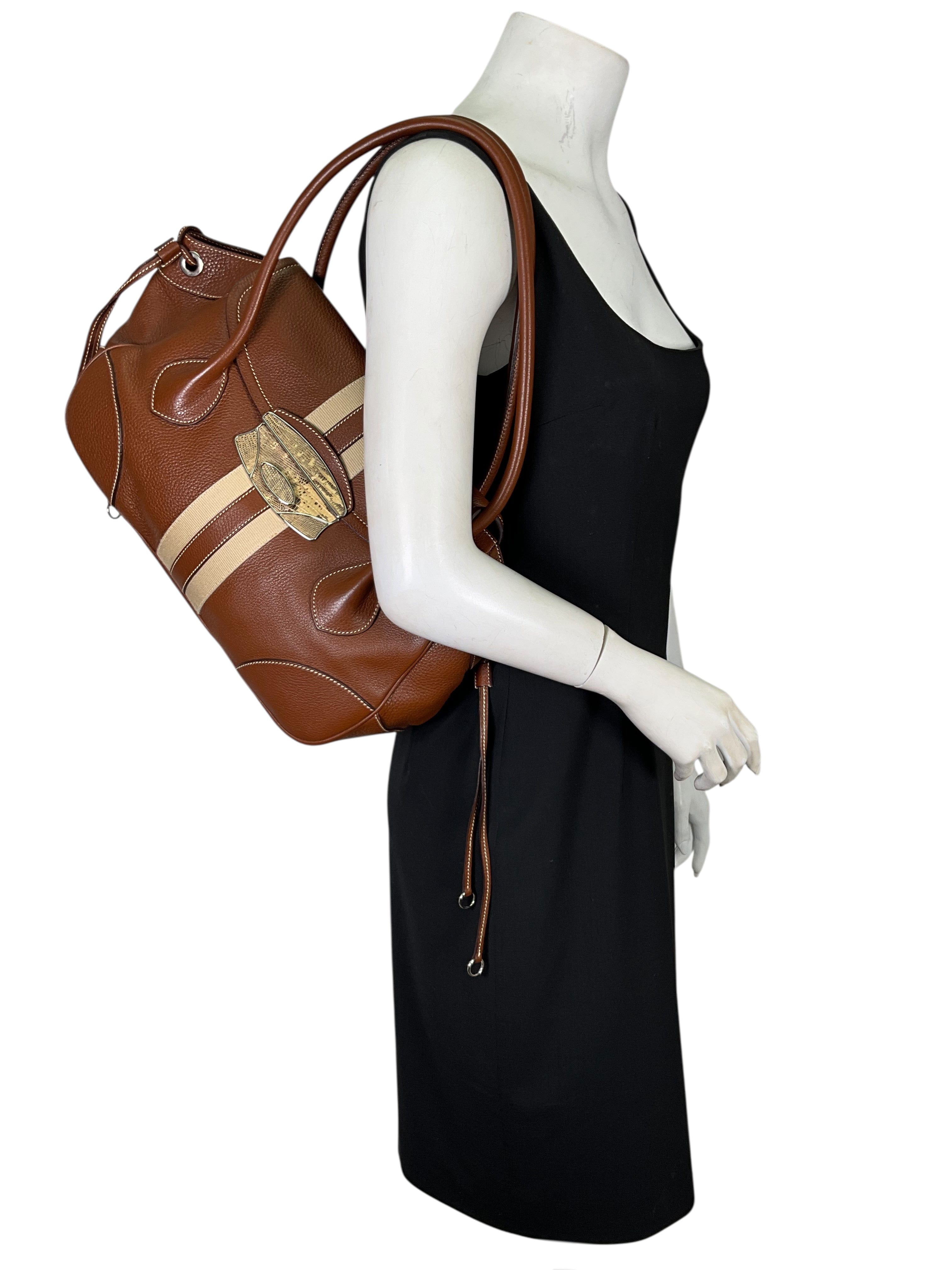 Prada Vitello Daino Push Lock Tote Bag