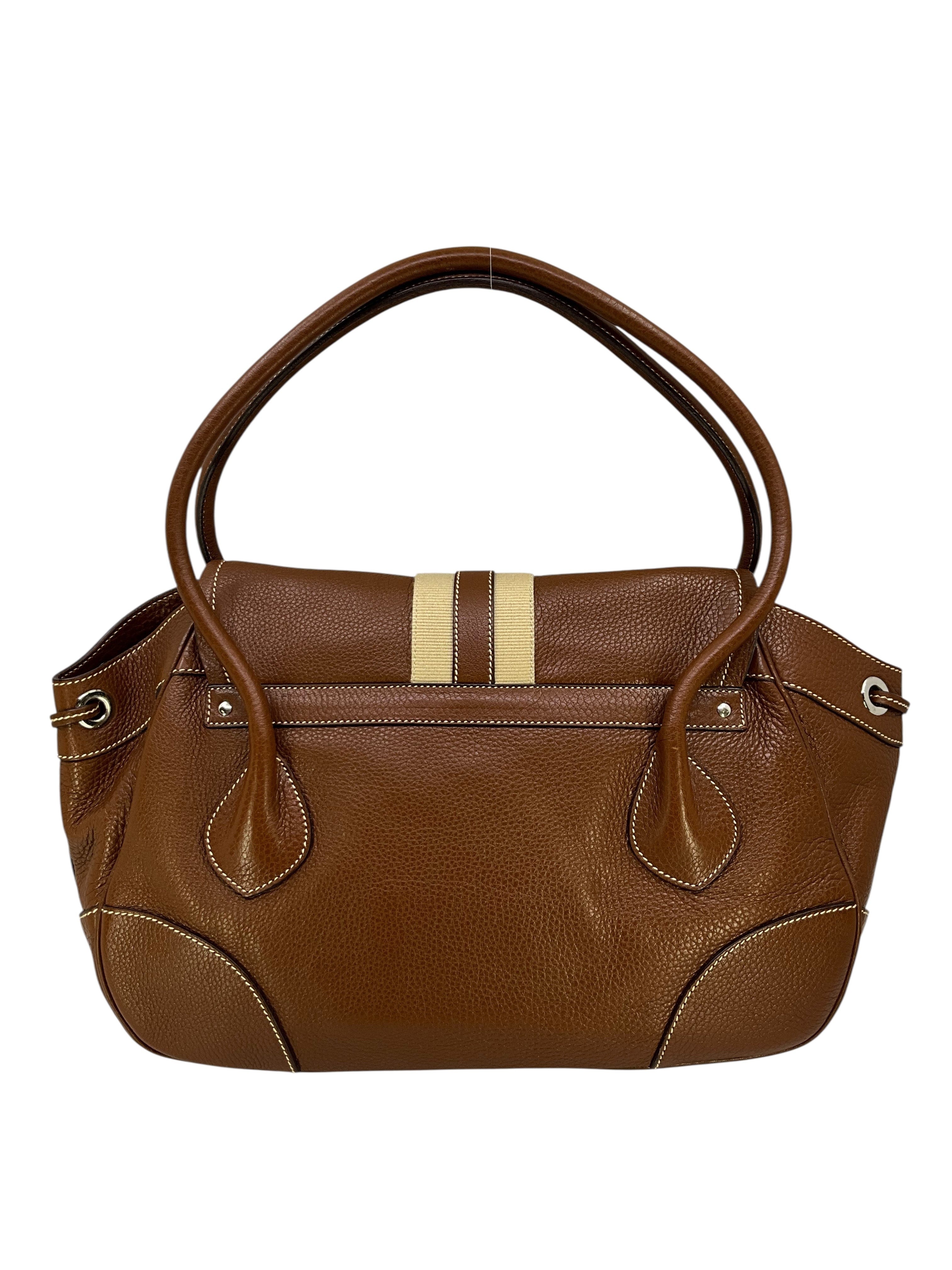 Prada Vitello Daino Push Lock Tote Bag