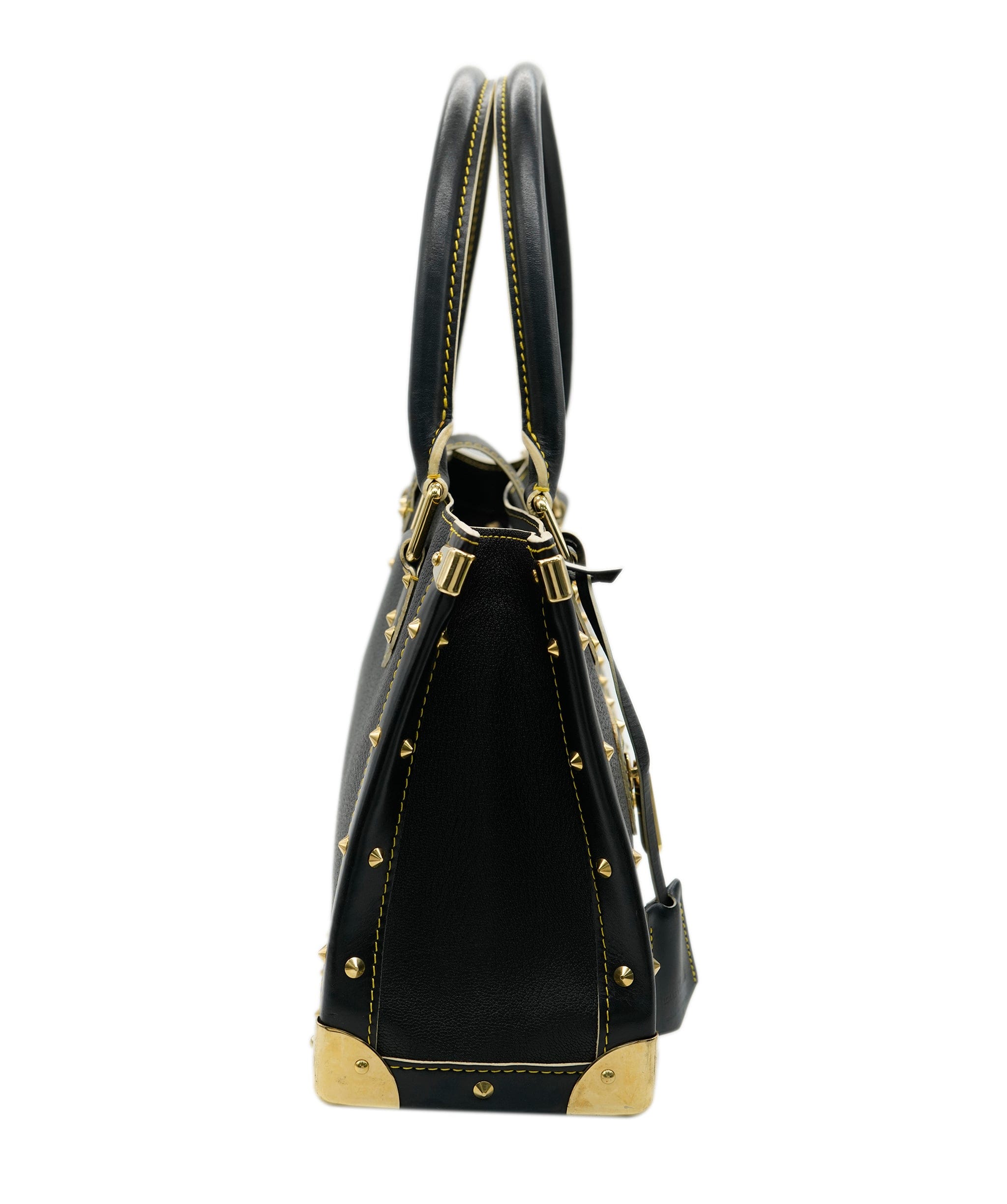 Louis Vuitton Black Leather Tote Bag AGC3016