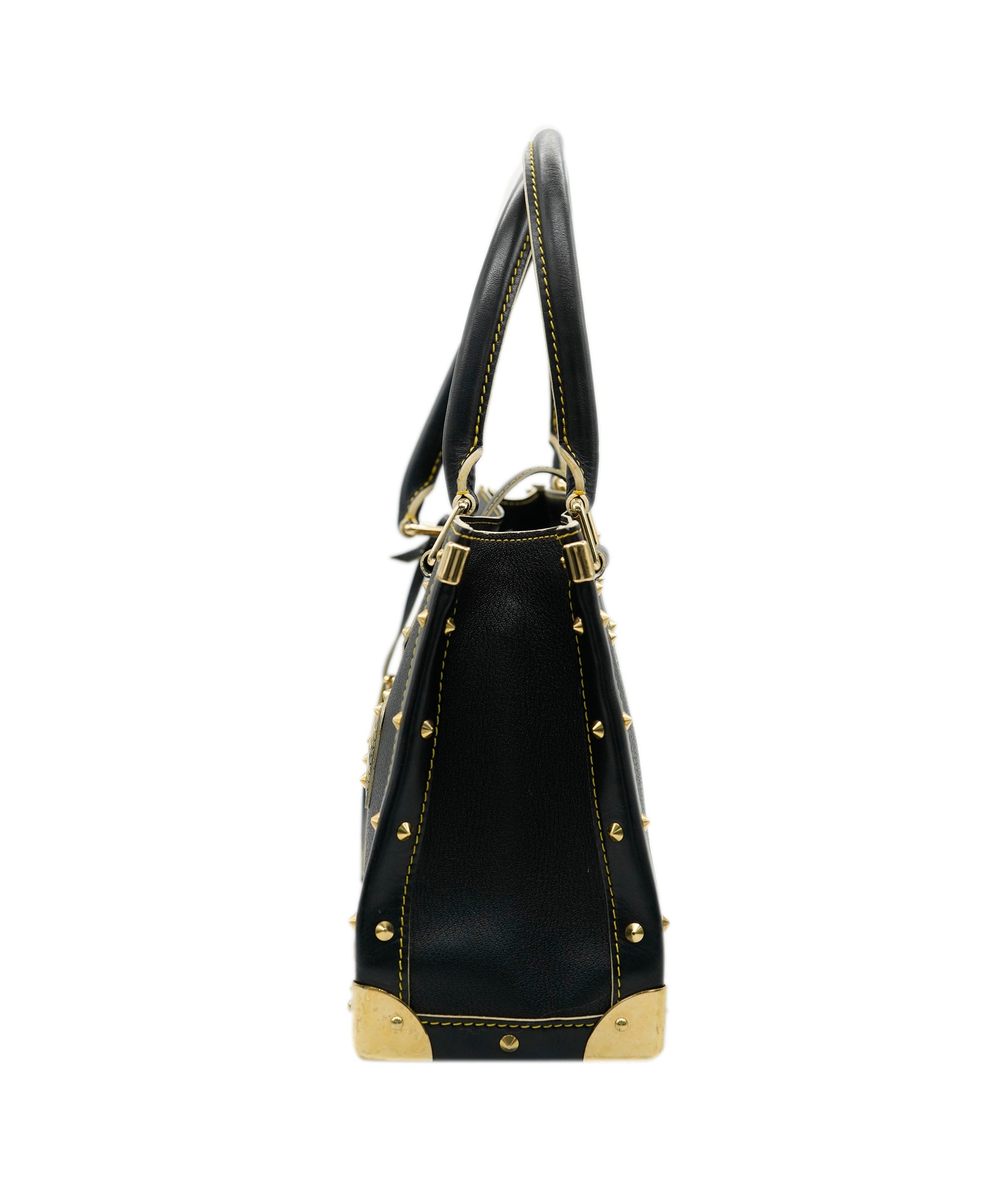 Louis Vuitton Black Leather Tote Bag AGC3016