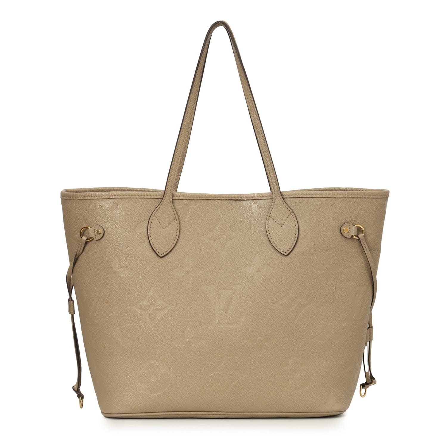 Louis Vuitton Neverfull Tourterelle Monogram Empreinte MM Tote Bag