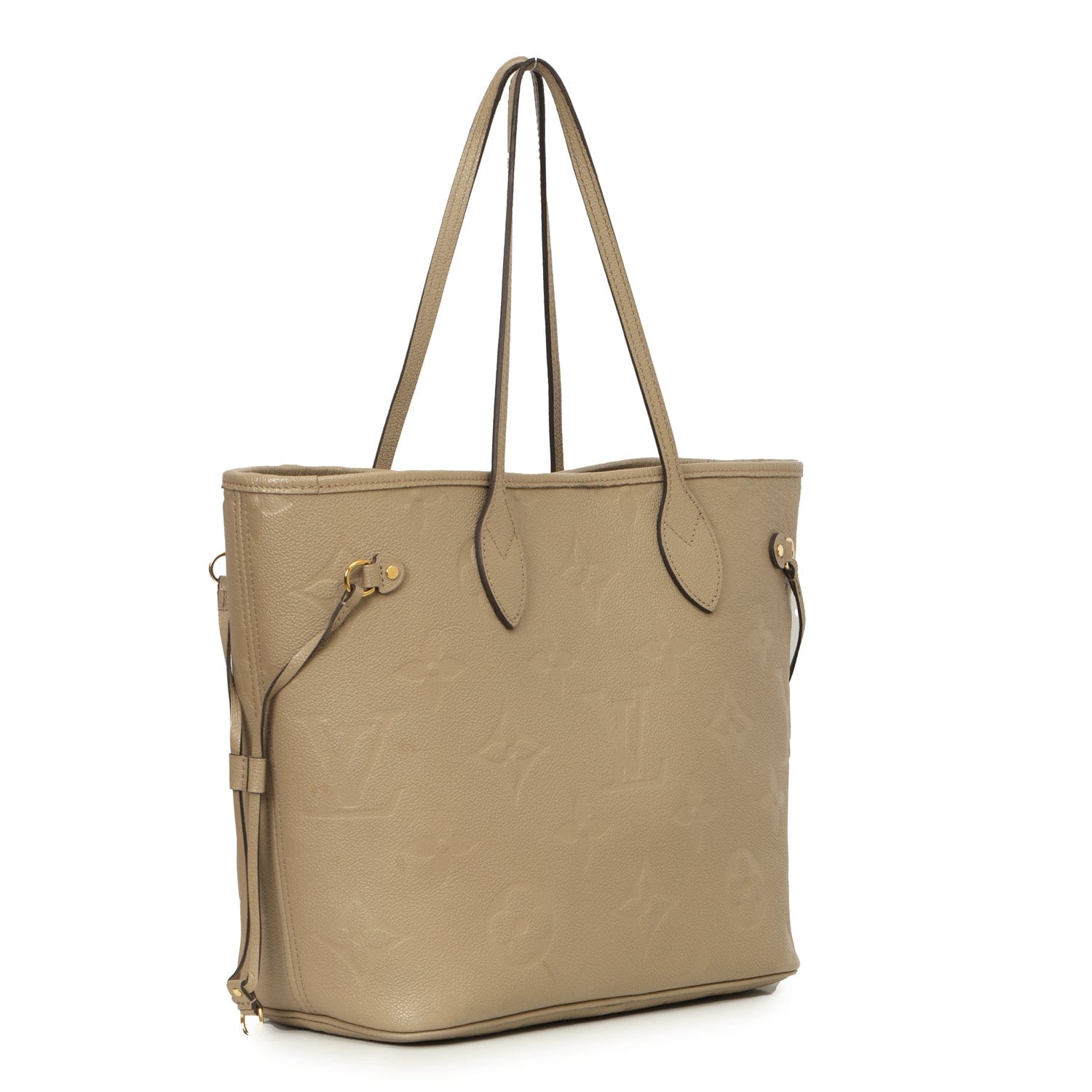Louis Vuitton Neverfull Tourterelle Monogram Empreinte MM Tote Bag