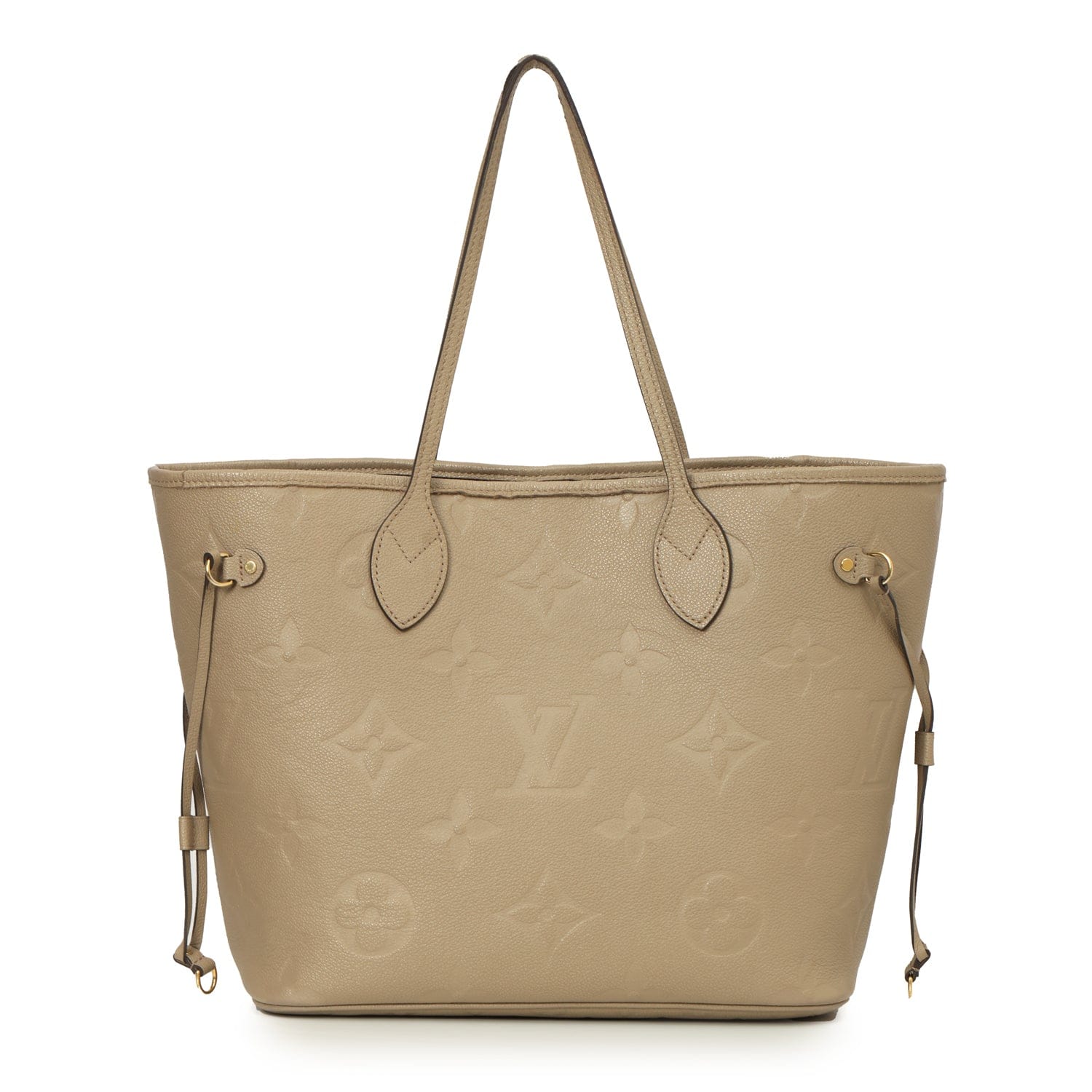 Louis Vuitton Neverfull Tourterelle Monogram Empreinte MM Tote Bag