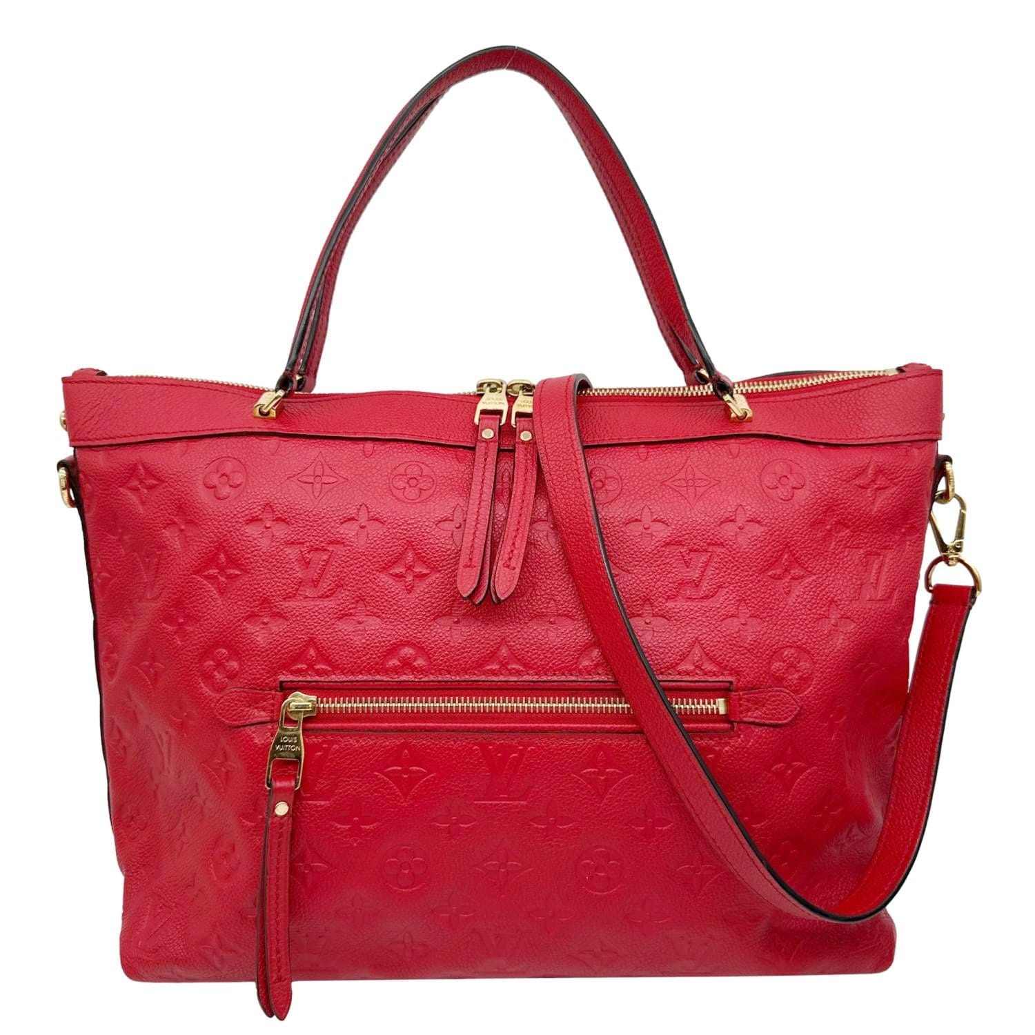 LOUIS VUITTON Bastille PM Empreinte Monogram Empreinte Leather Tote Bag Red