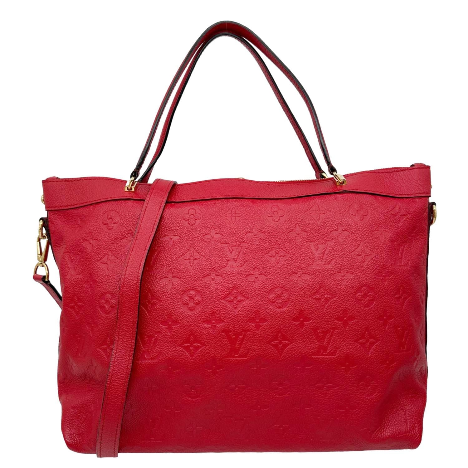 LOUIS VUITTON Bastille PM Empreinte Monogram Empreinte Leather Tote Bag Red