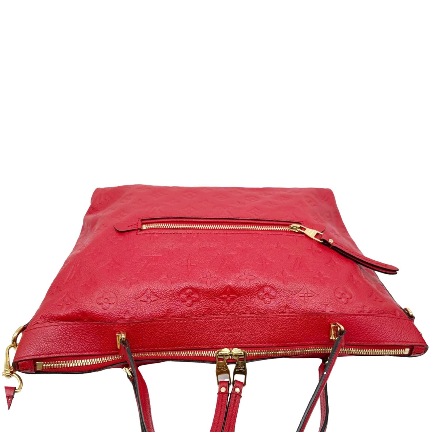 LOUIS VUITTON Bastille PM Empreinte Monogram Empreinte Leather Tote Bag Red