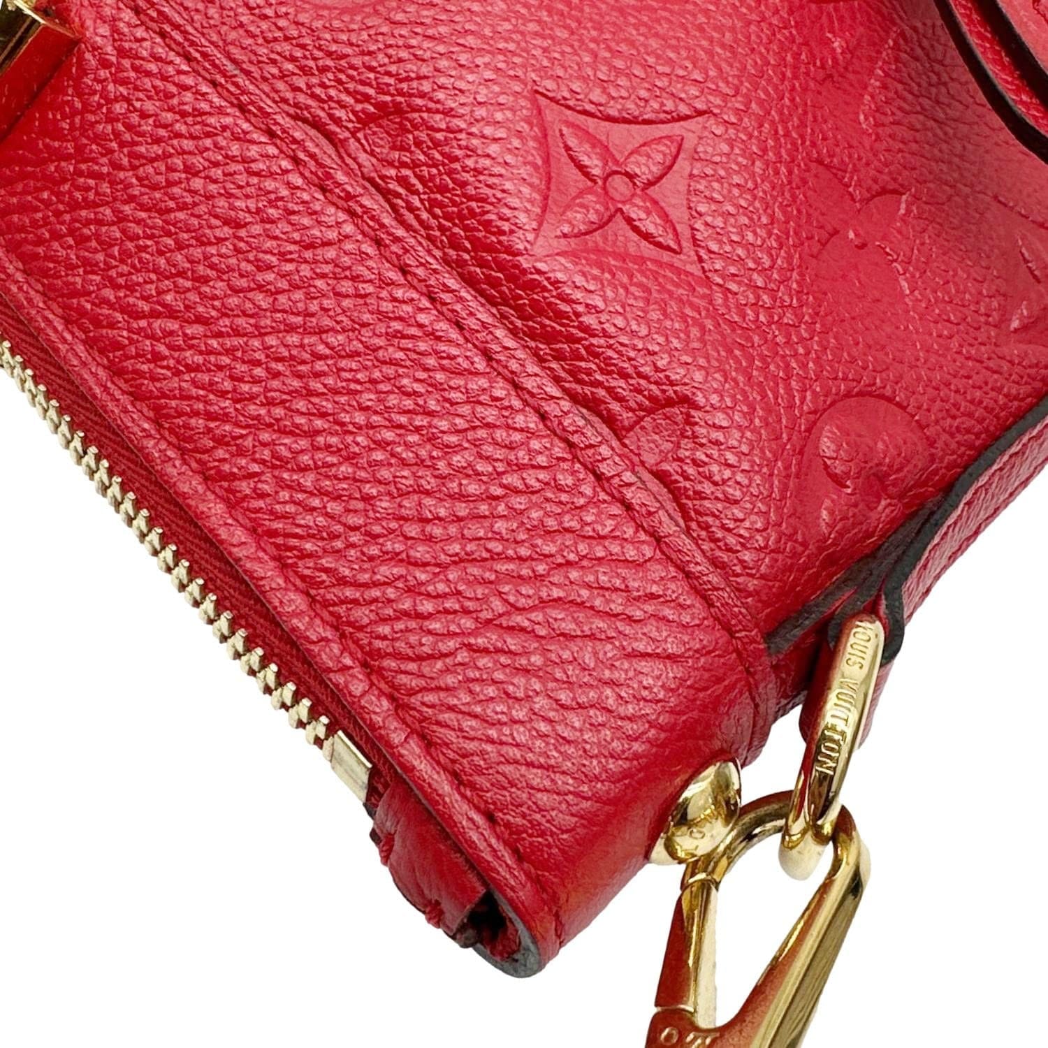 LOUIS VUITTON Bastille PM Empreinte Monogram Empreinte Leather Tote Bag Red