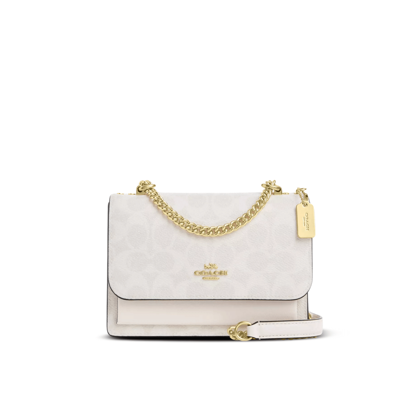 Coach Mini Klare Crossbody Bag signature canvas/Gold/White/Chalk