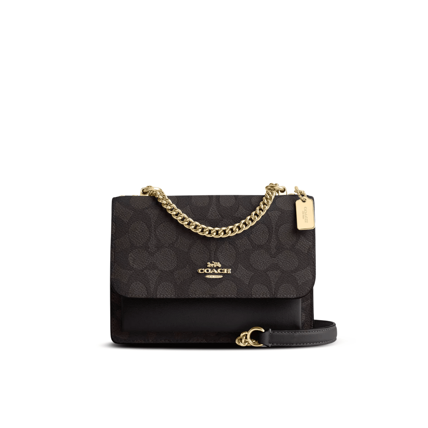 Coach Mini Klare Crossbody Bag signature canvas/Gold/Walnut/Black