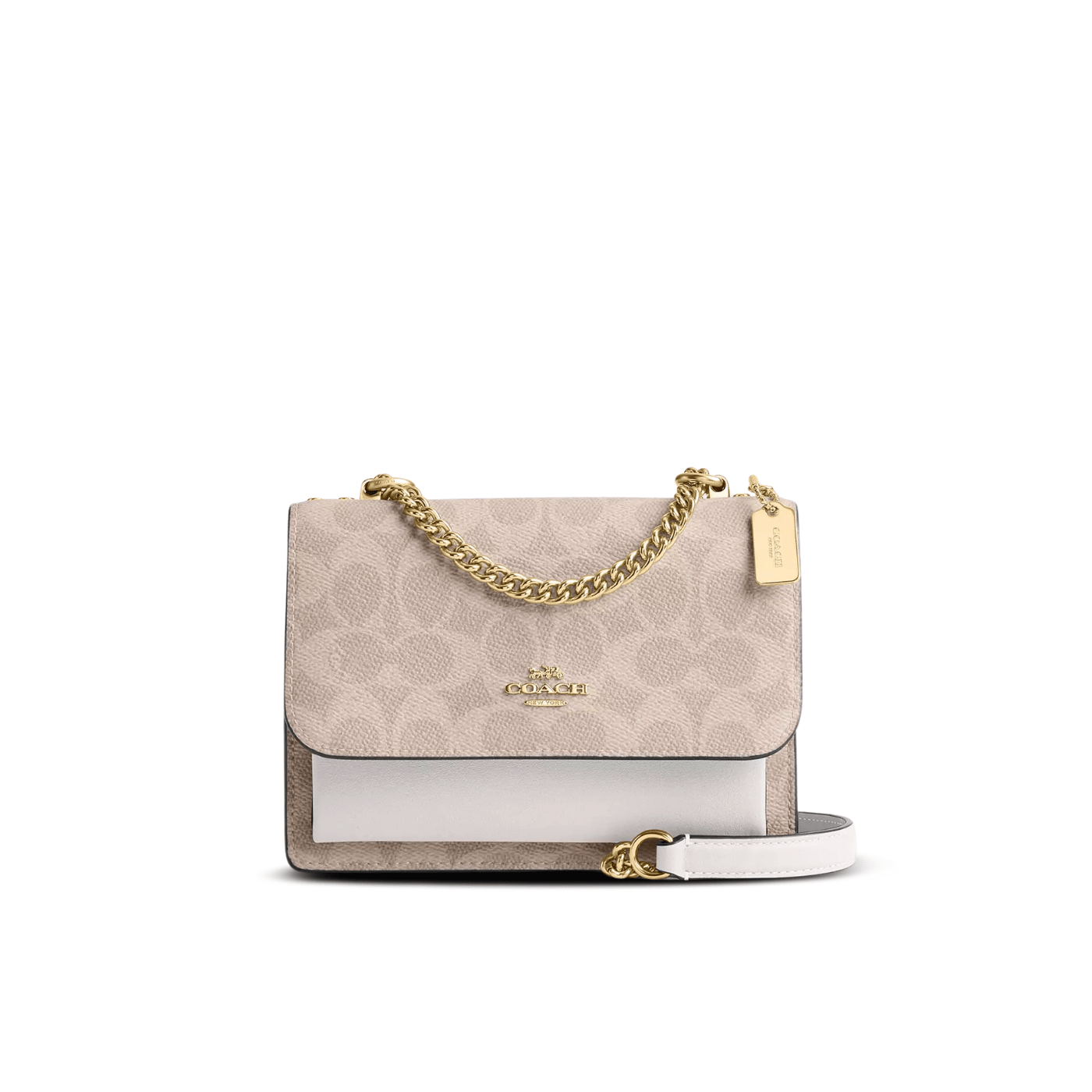 Coach Mini Klare Crossbody Bag signature canvas/Gold/Sand/Chalk