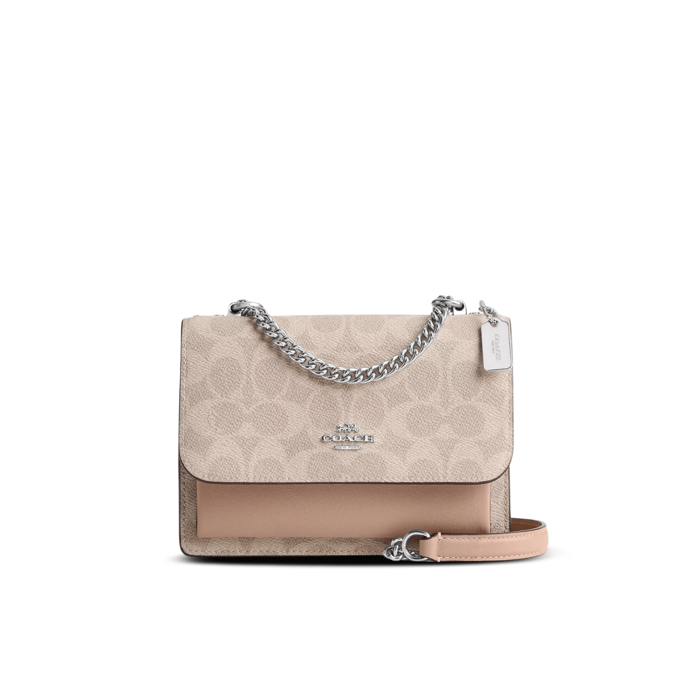 Coach Mini Klare Crossbody Bag signature canvas/Silver/Sand/Taupe