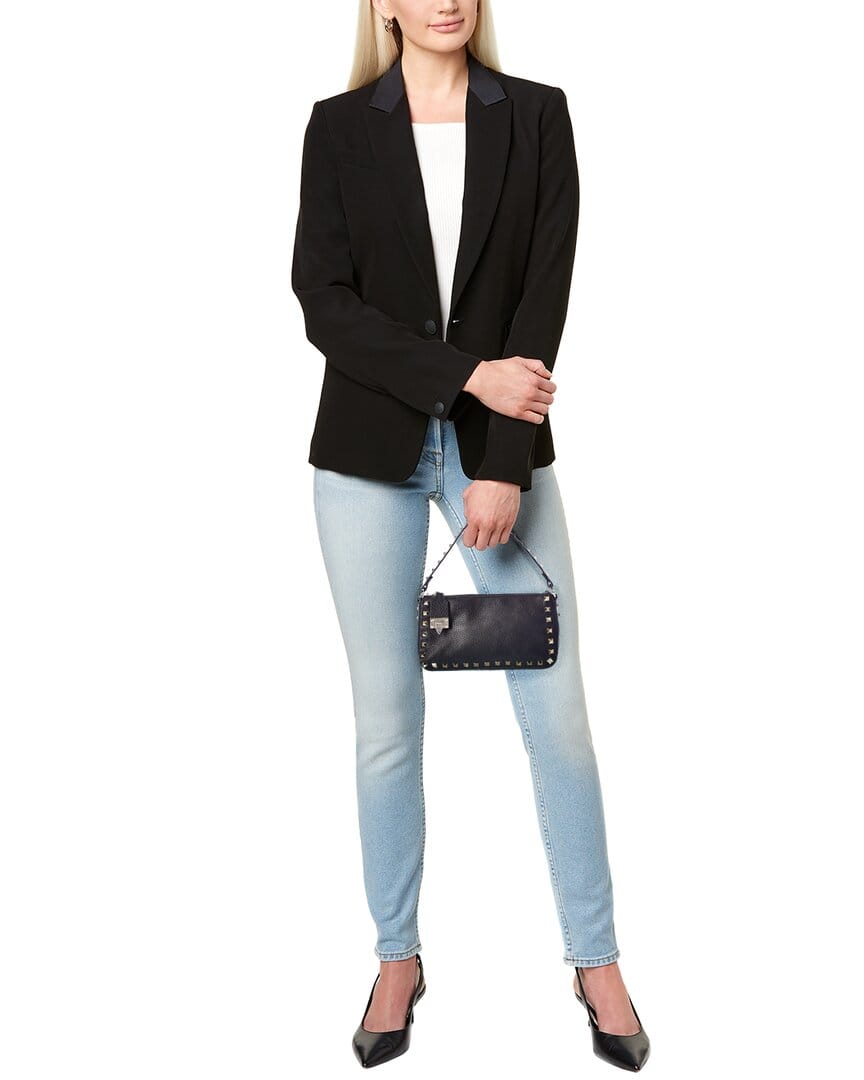 Valentino Rockstud Small Grainy Leather Crossbody