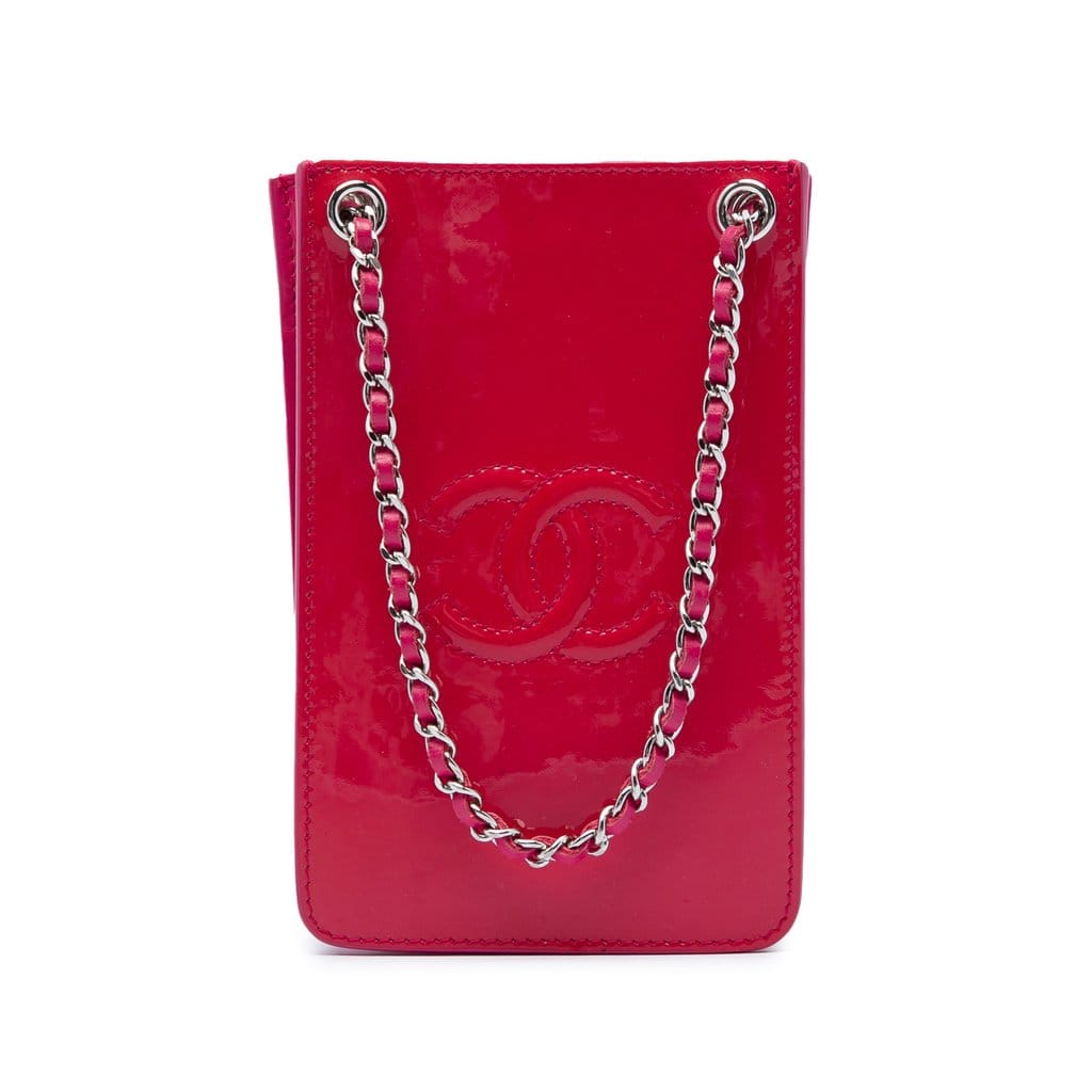 Chanel CC Patent Phone Holder Crossbody