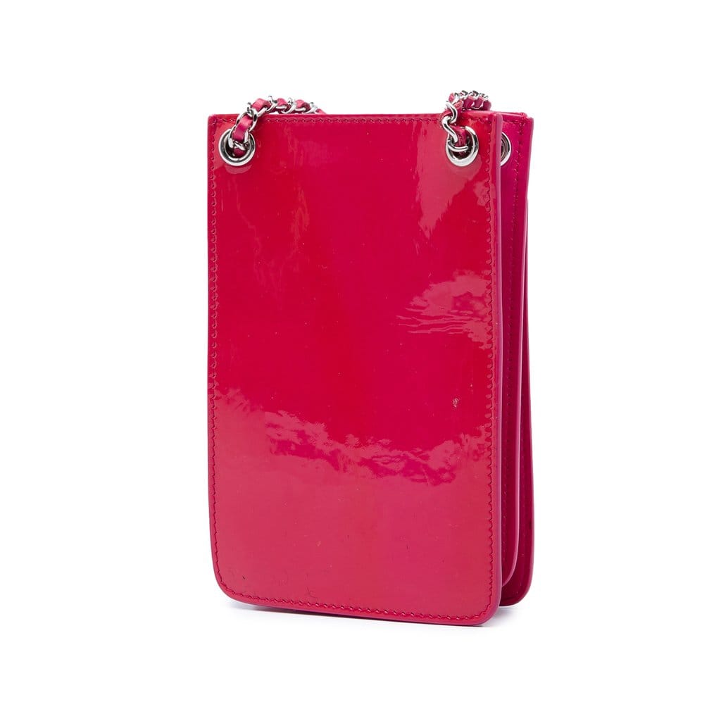 Chanel CC Patent Phone Holder Crossbody