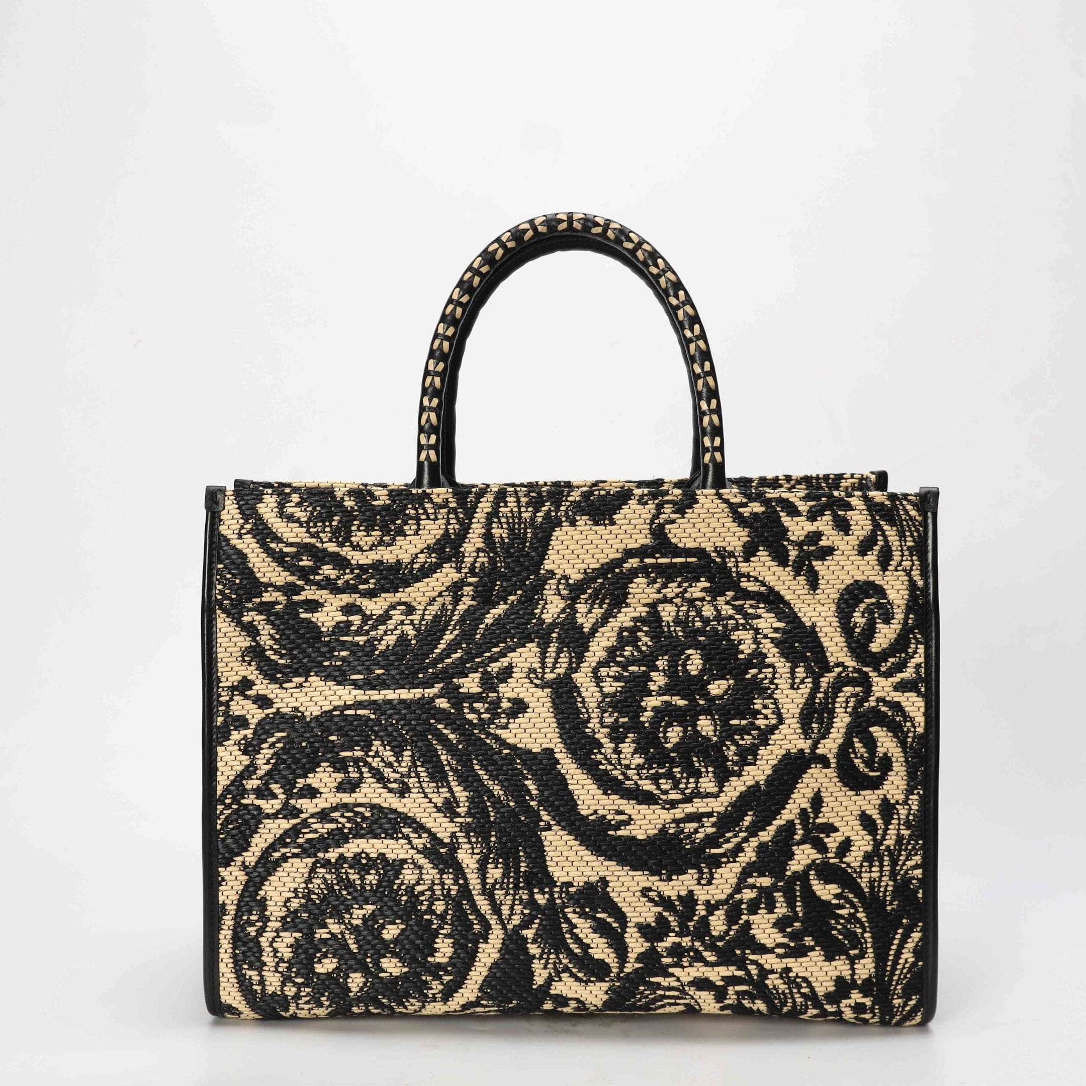 Versace Barocco Athena Raffia Tote