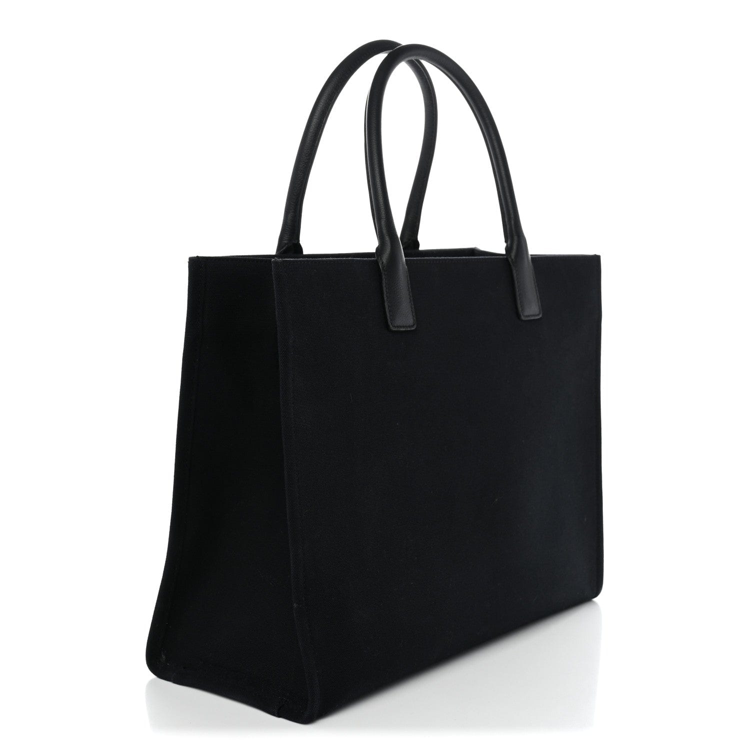 Versace Canvas Calfskin Large La Medusa Tote Bag Black