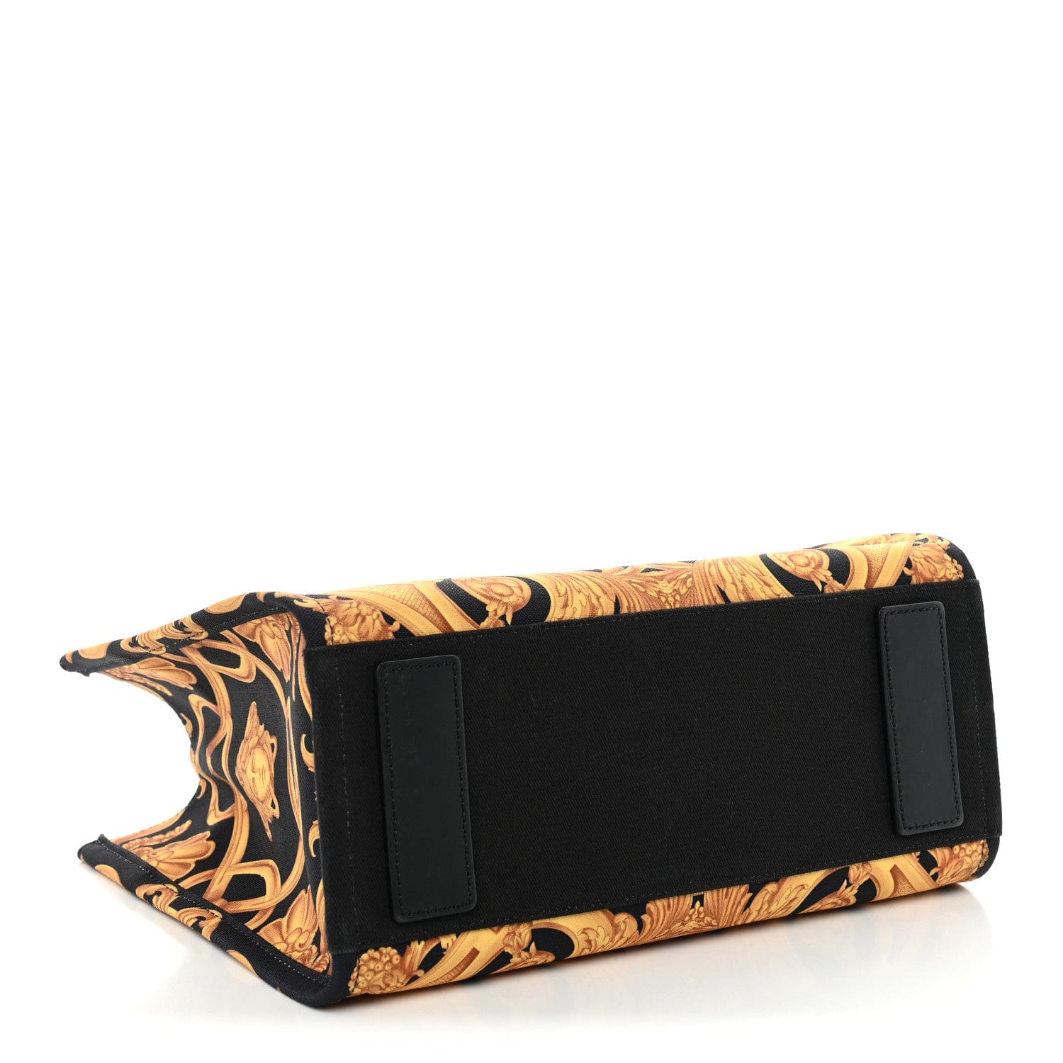 Versace Canvas Baroque Print Medusa Small Tote Black