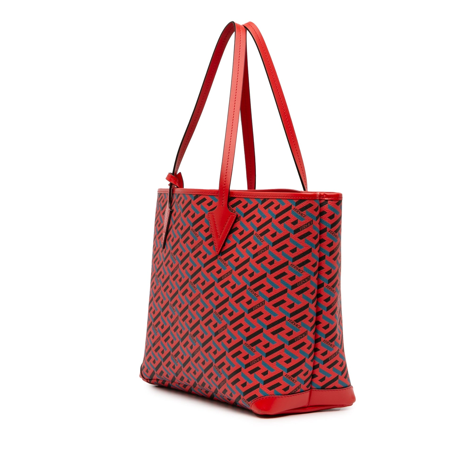Versace Coated Canvas La Greca Tote