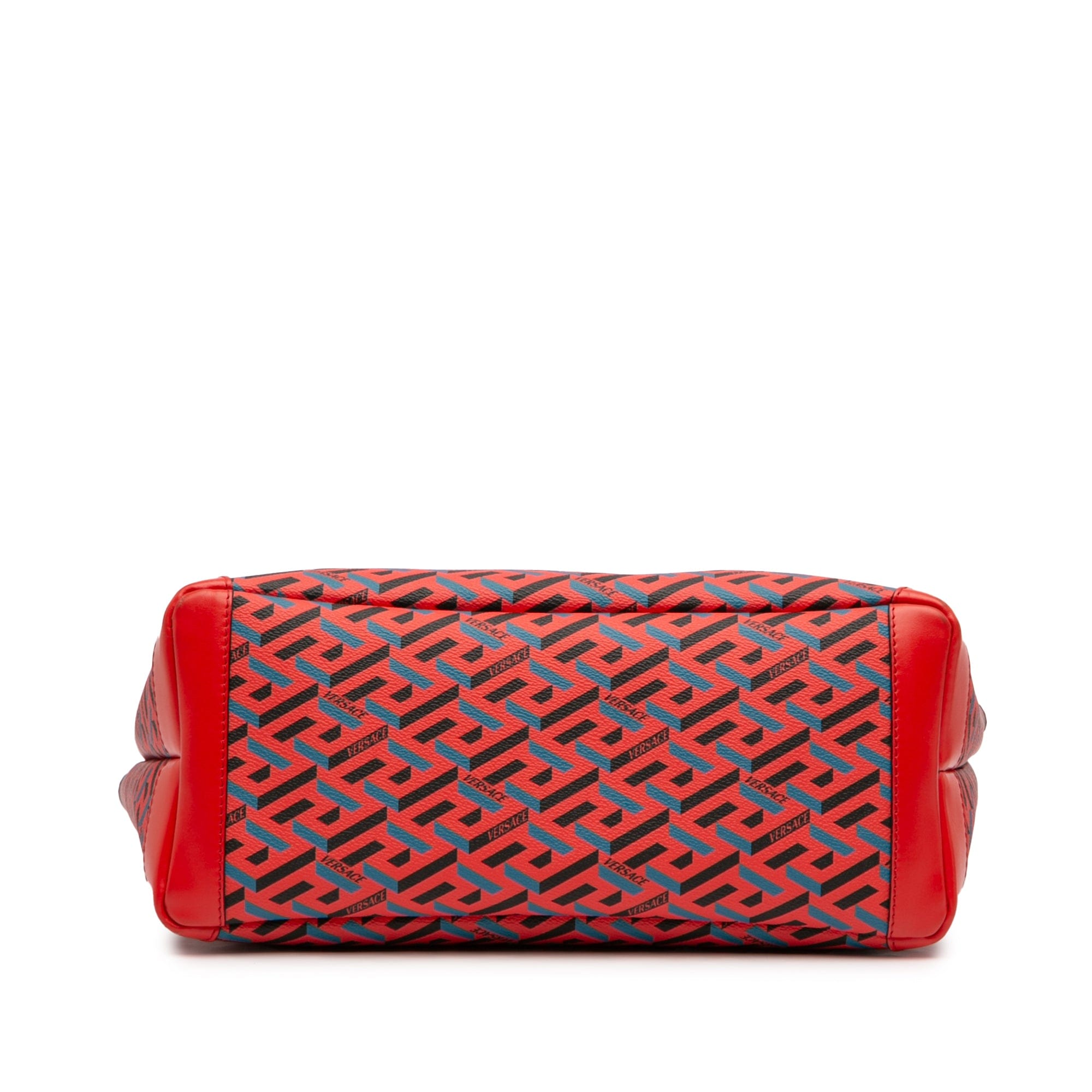 Versace Coated Canvas La Greca Tote
