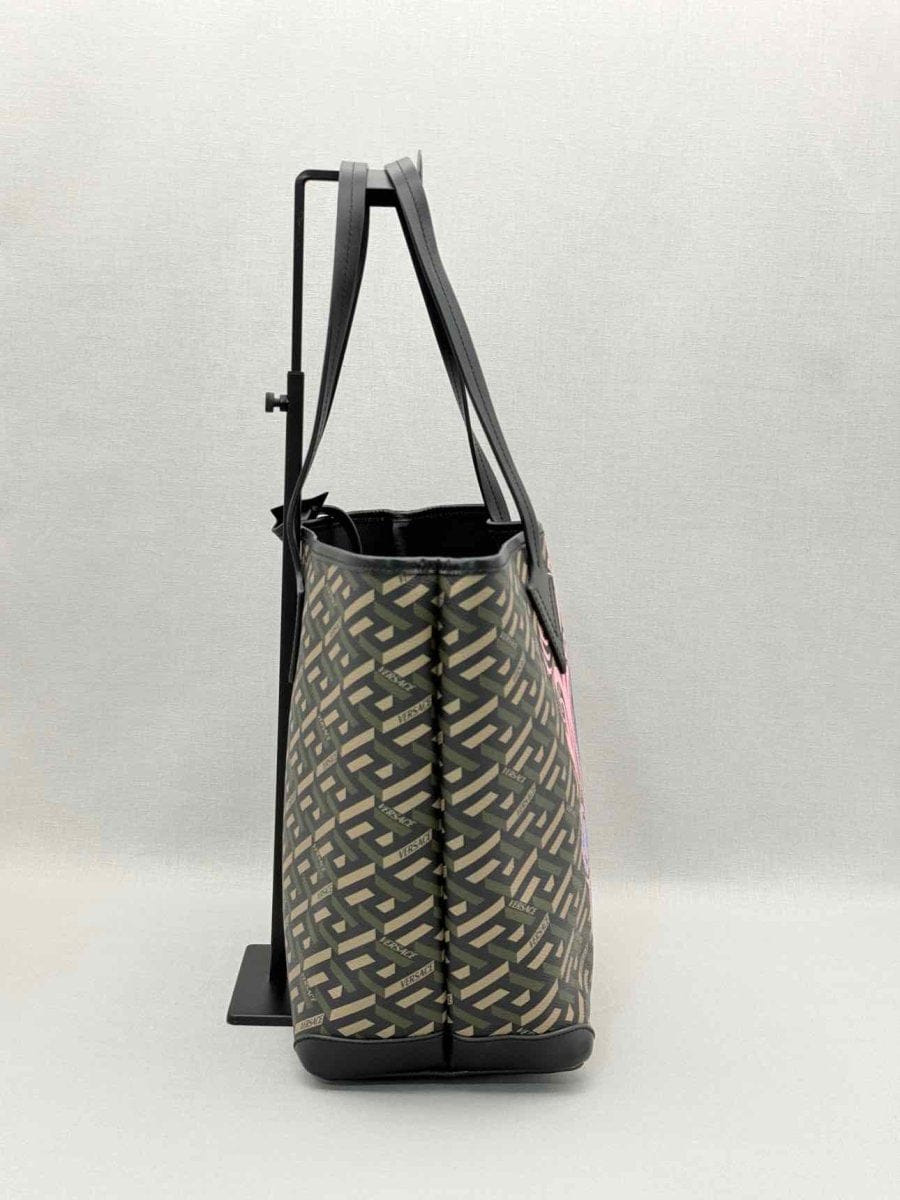 Versace La Greca Medusa Music Black Multicolor Tote Bag