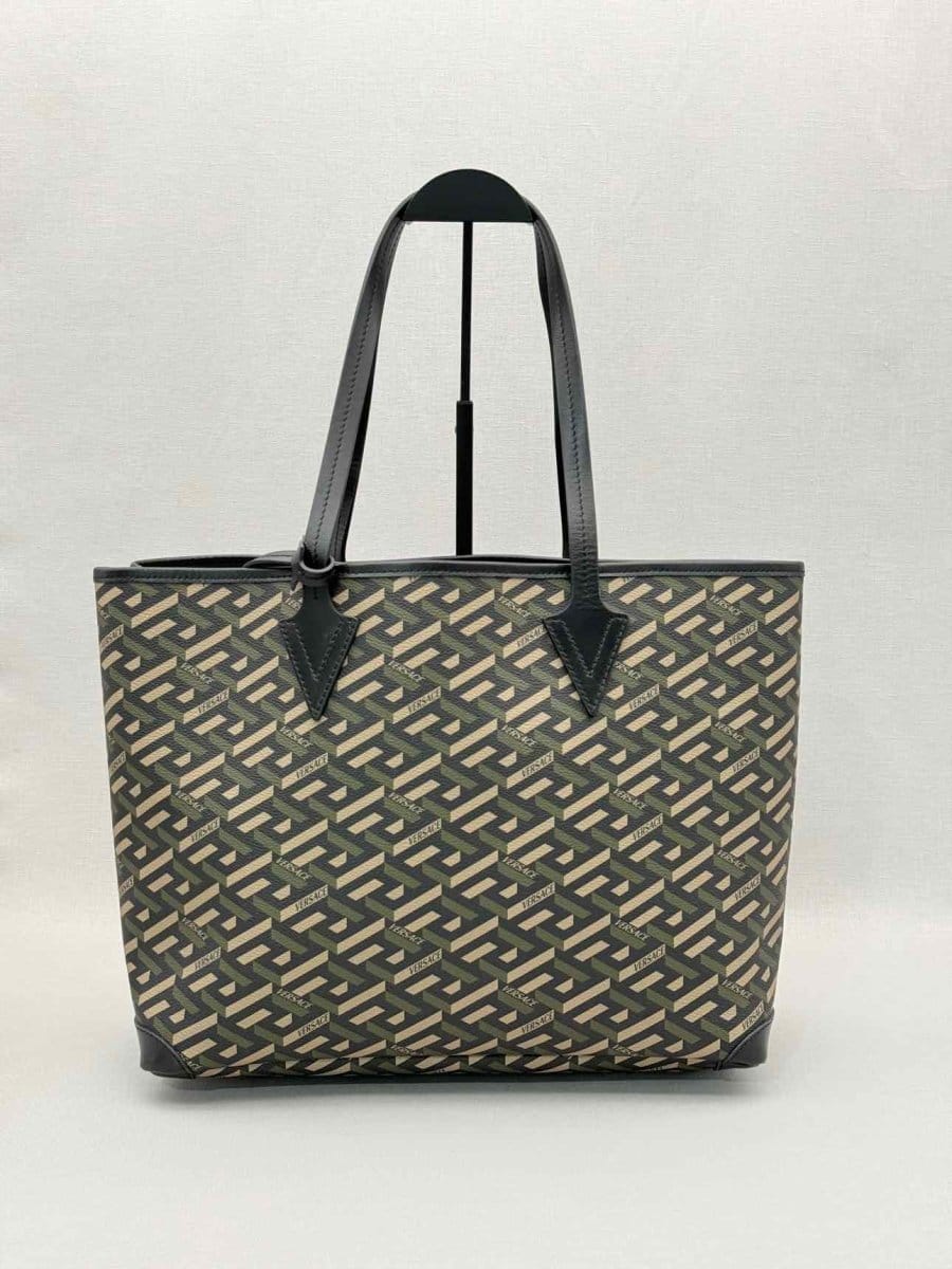 Versace La Greca Medusa Music Black Multicolor Tote Bag