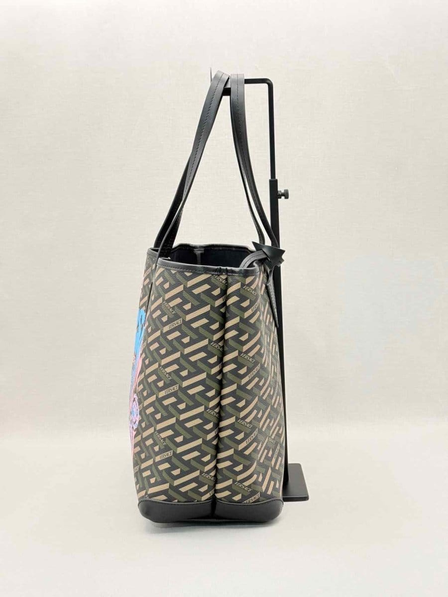 Versace La Greca Medusa Music Black Multicolor Tote Bag
