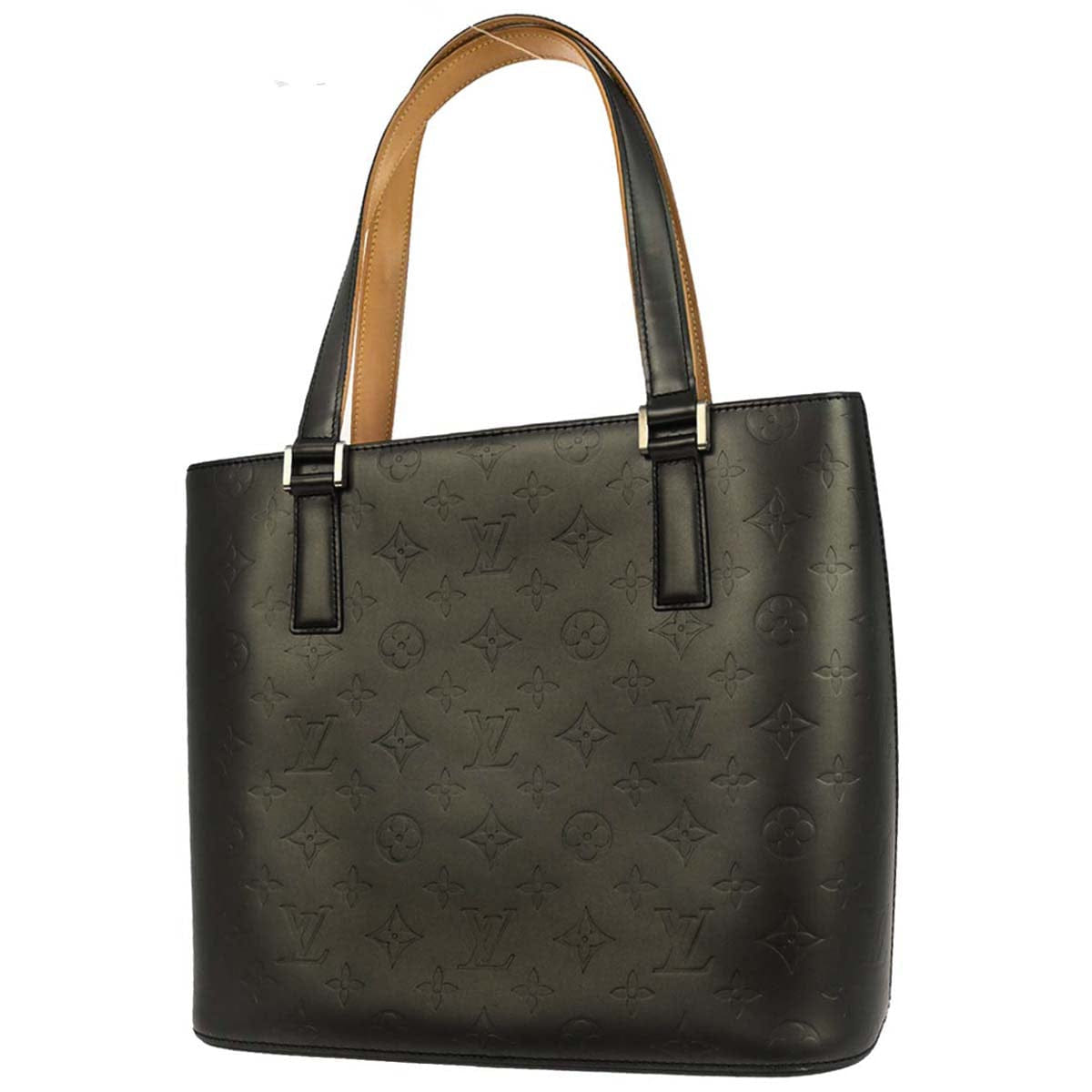 Louis Vuitton 2003 Black Monogram Mat Stockton Tote Handbag M55112