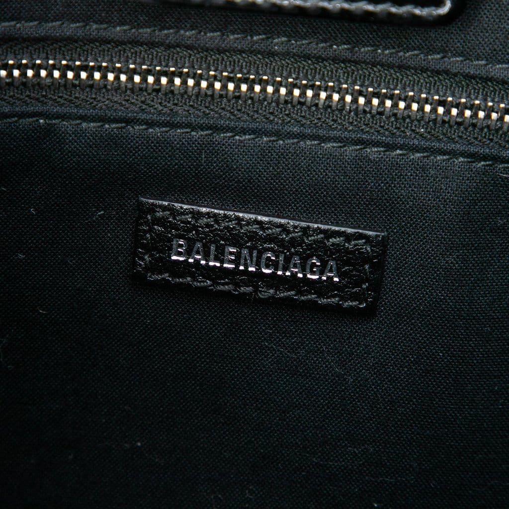 Balenciaga Patent Logo Shopping Tote XXS