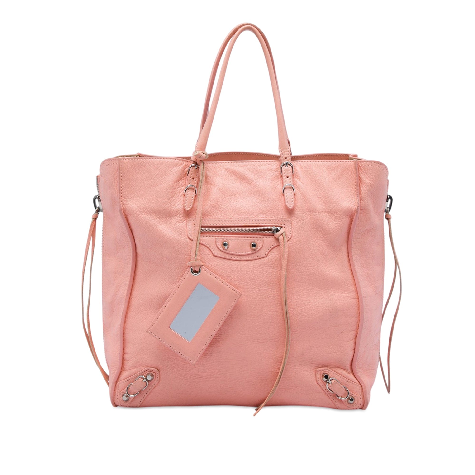 Balenciaga Leather Papier A5 Zip Around Tote