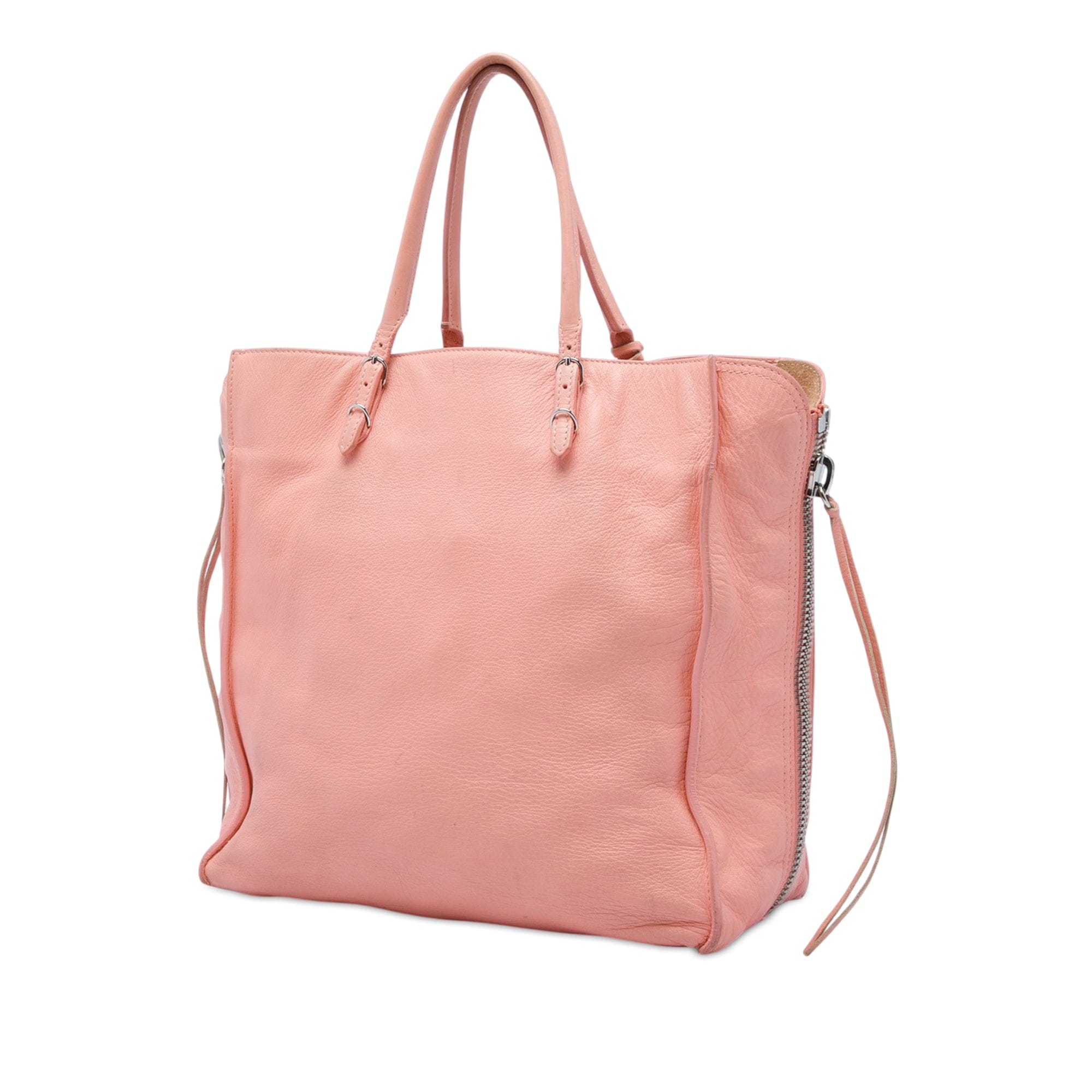 Balenciaga Leather Papier A5 Zip Around Tote