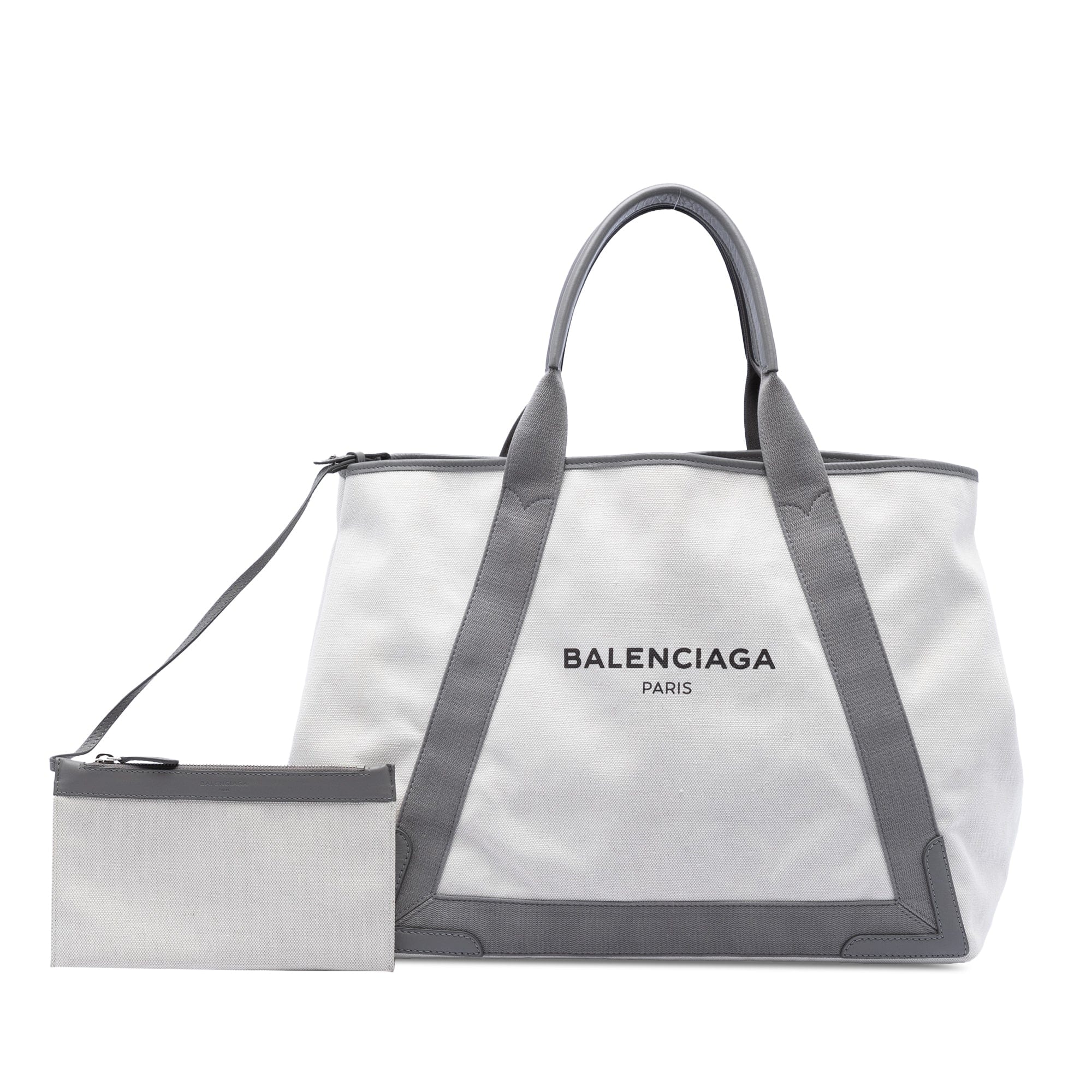Balenciaga Canvas Navy Cabas Tote M
