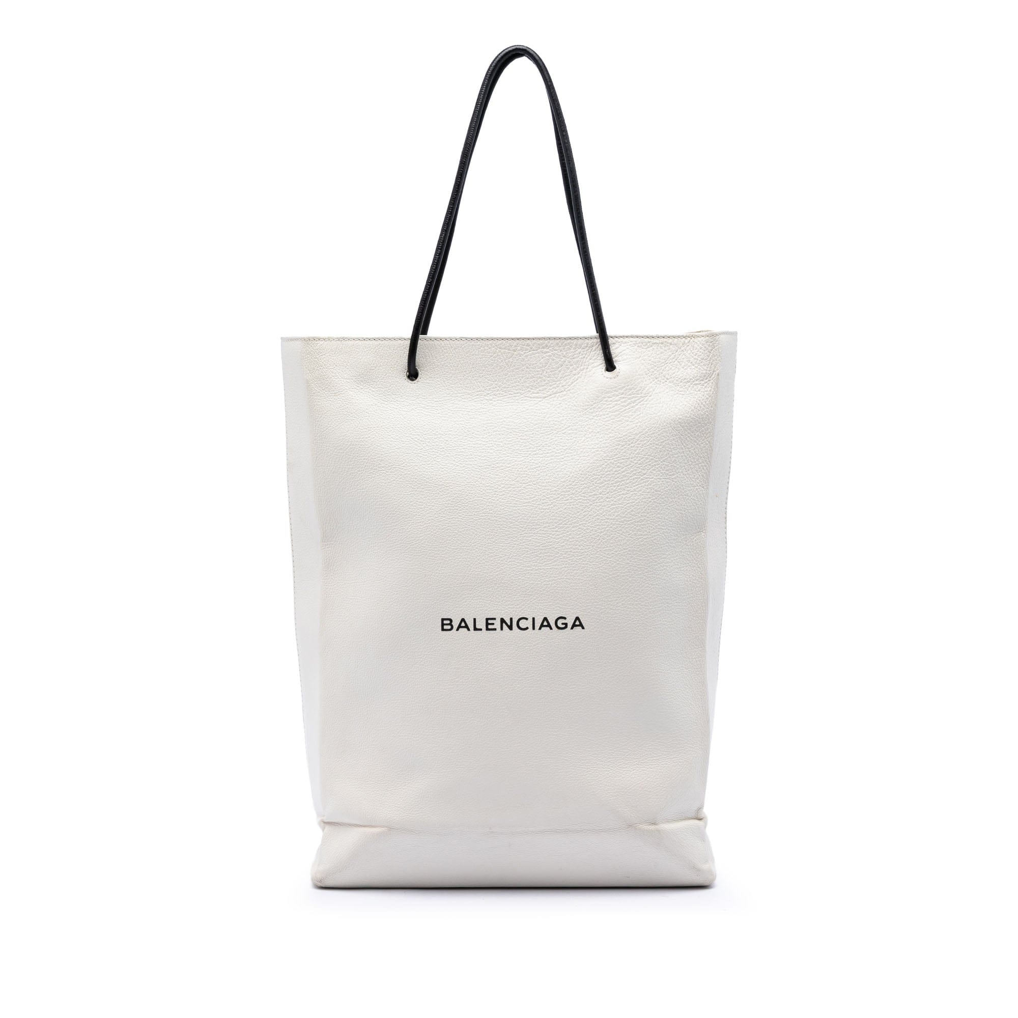Balenciaga Large Calfskin Logo North South Shopping Tote