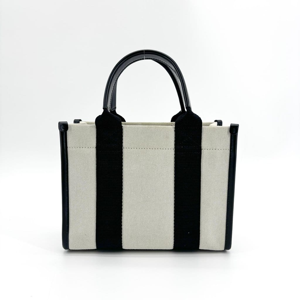 Balenciaga Hardware XS Canvas Tote Bag Natural Black